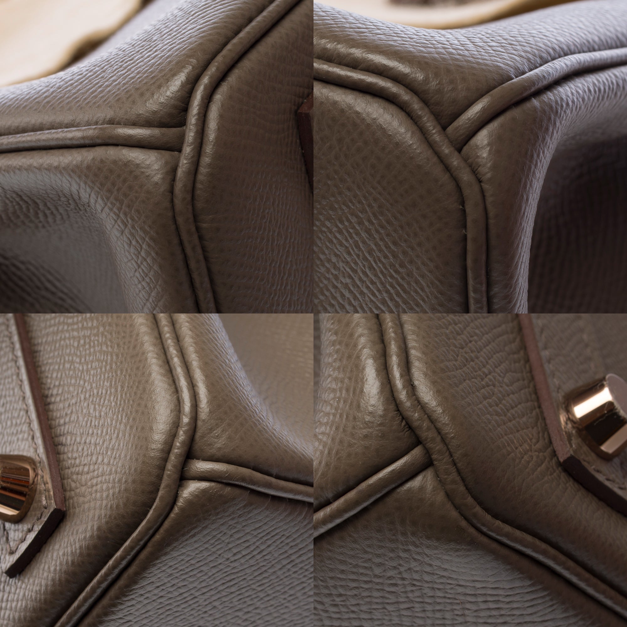 Sac HERMES Birkin 30 en Cuir Gris - 103190