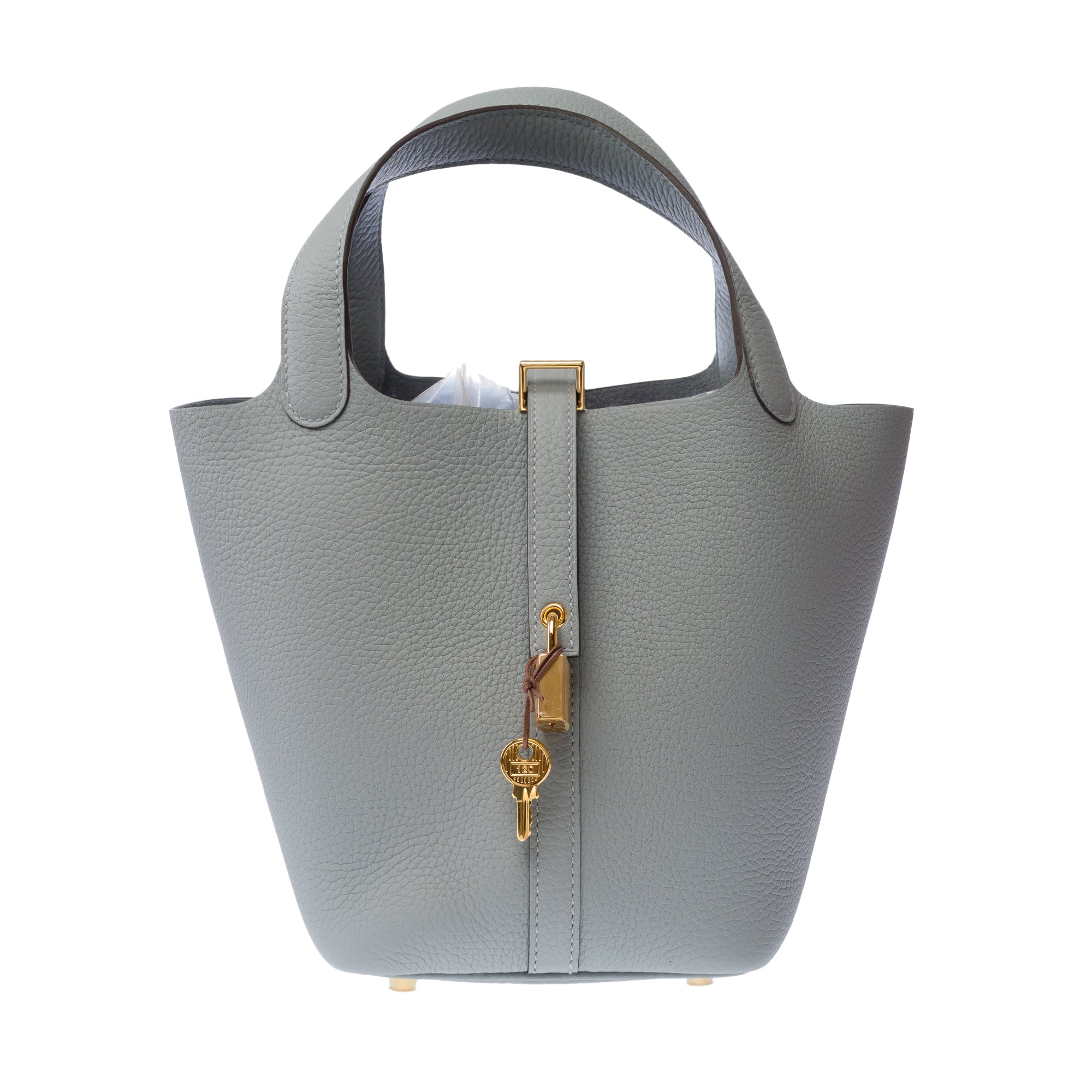 Sac HERMES Picotin en Cuir Gris - 103201