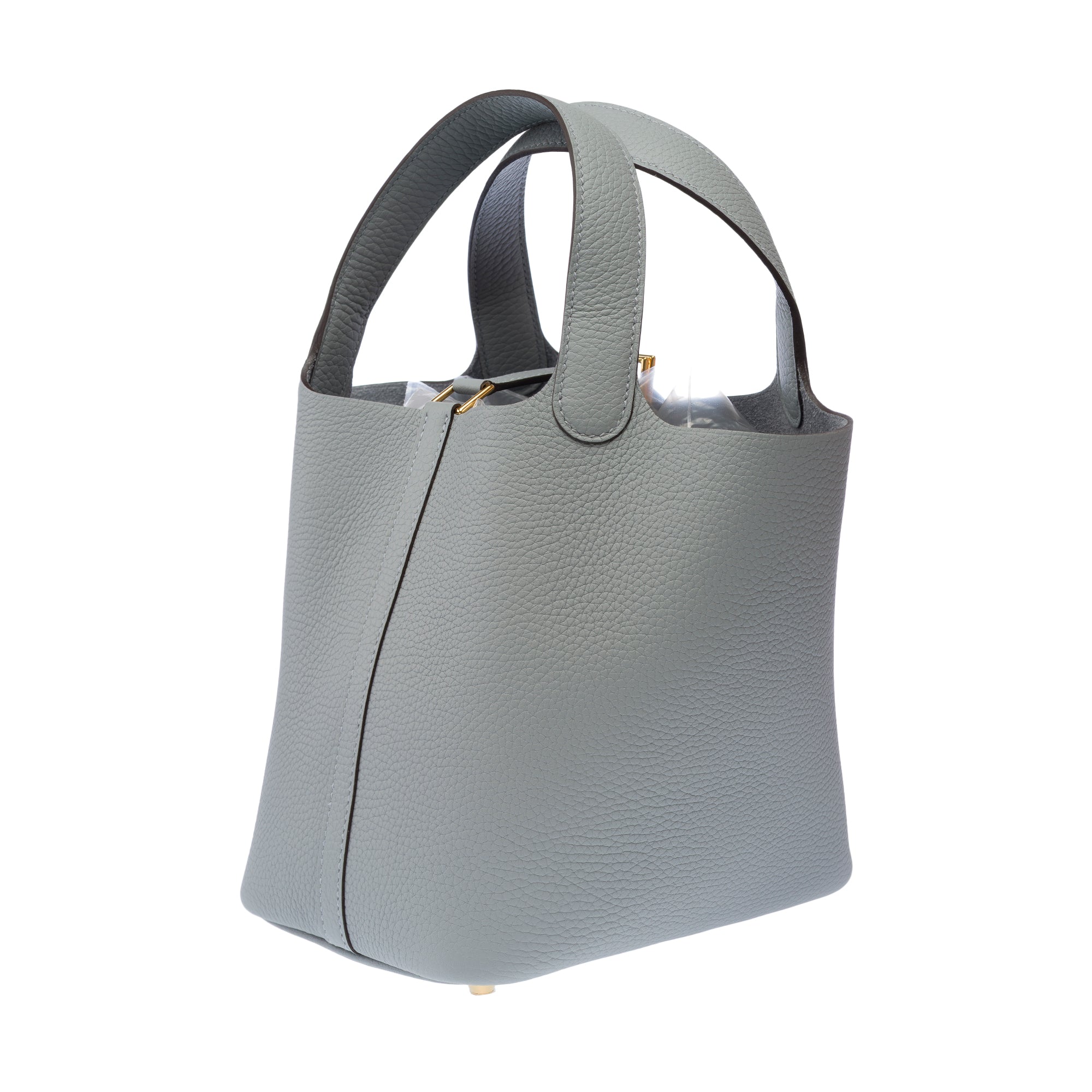 Sac HERMES Picotin en Cuir Gris - 103201
