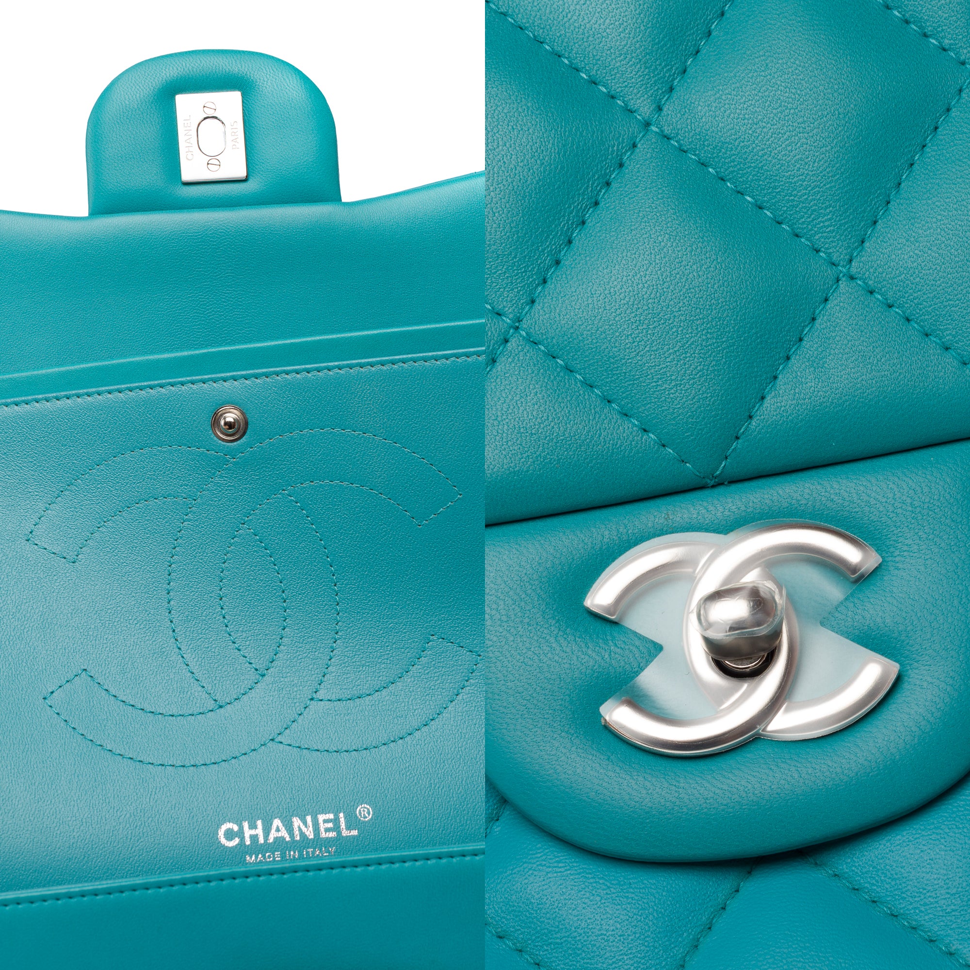 Sac CHANEL Timeless/Classique en Cuir Bleu - 103199
