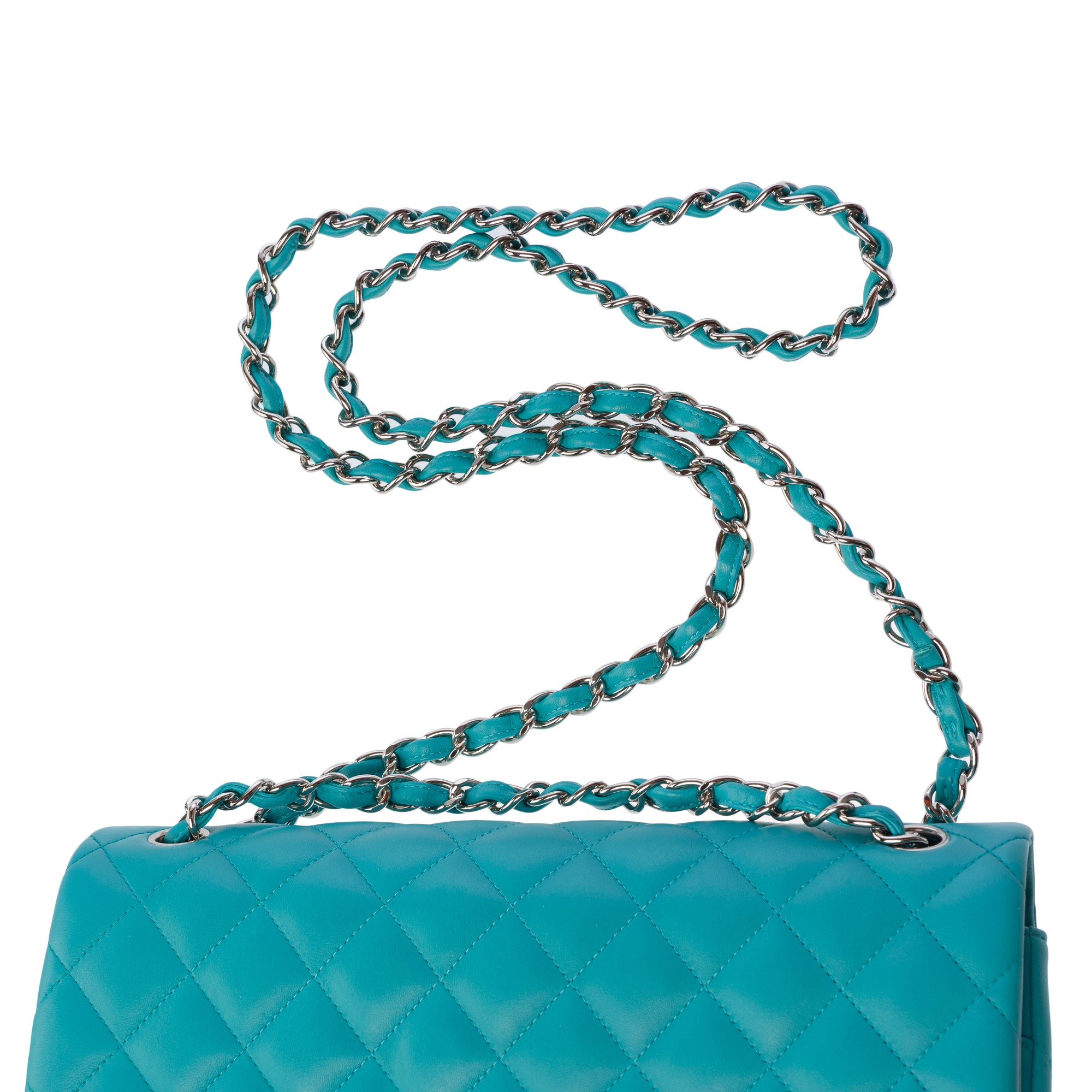 Sac CHANEL Timeless/Classique en Cuir Bleu - 103199
