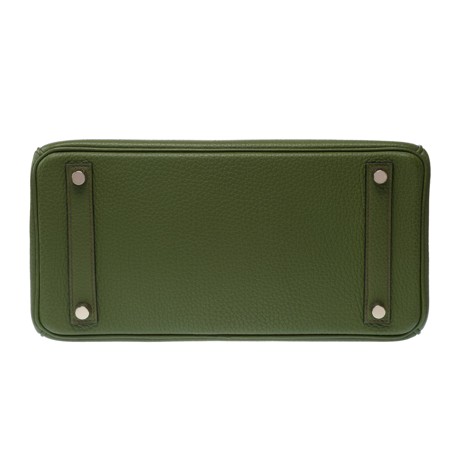 Sac HERMES Haut a Courroies en Cuir Vert - 103191