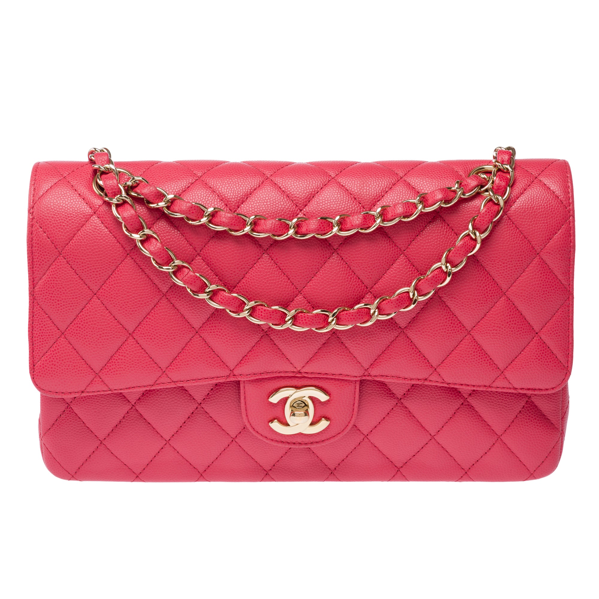 Sac CHANEL Timeless/Classique en Cuir Rose - 103196