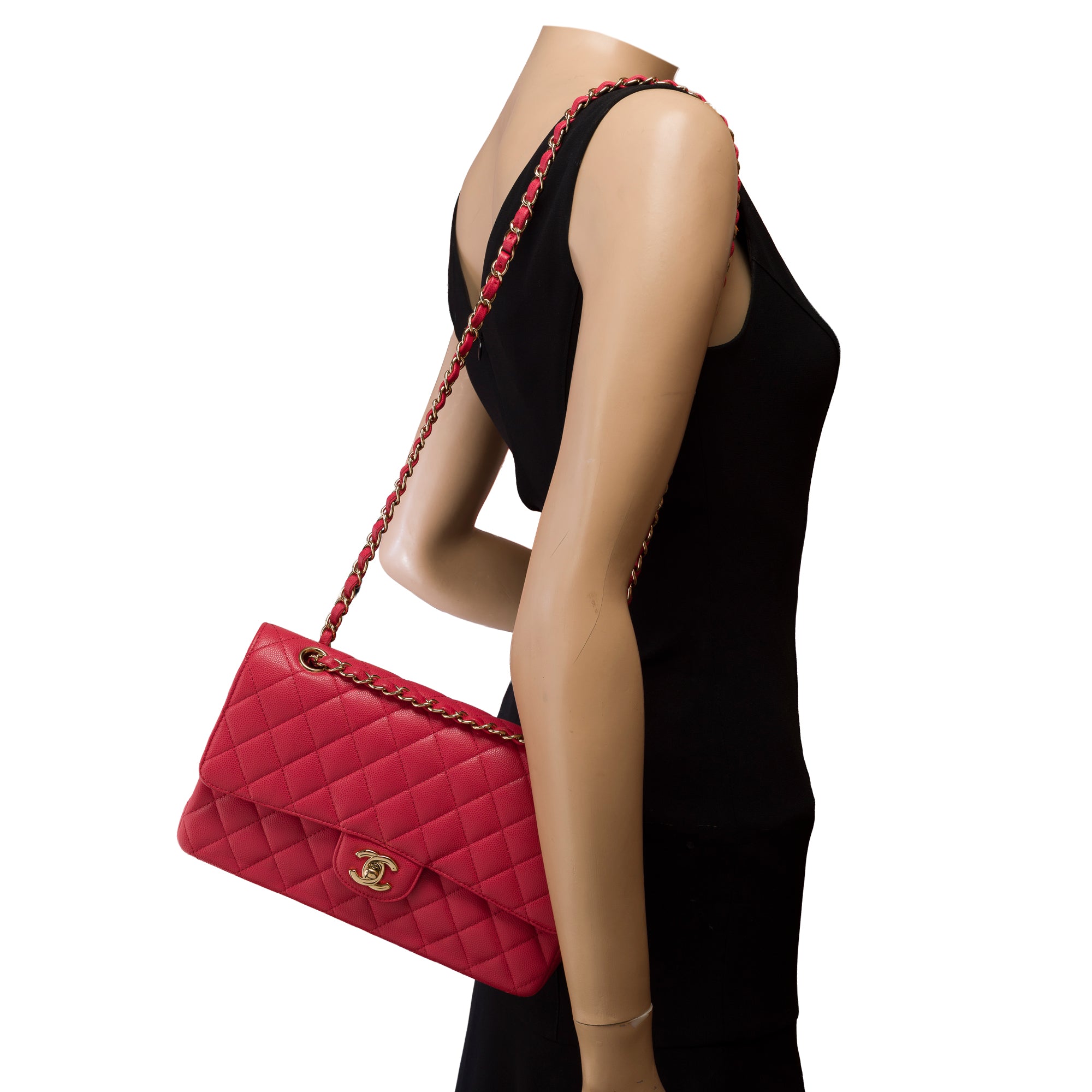 Sac CHANEL Timeless/Classique en Cuir Rose - 103196