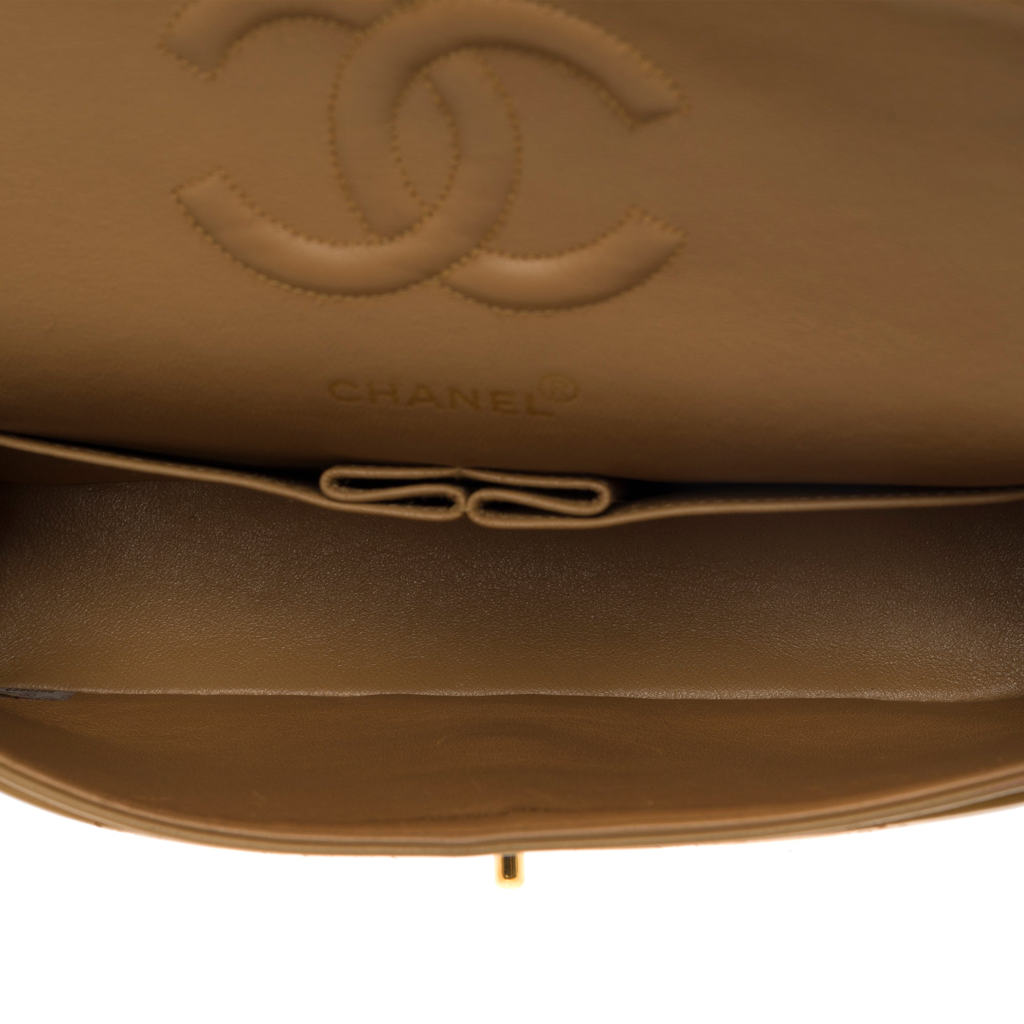 Sac CHANEL Timeless/Classique en Cuir Beige - 103204