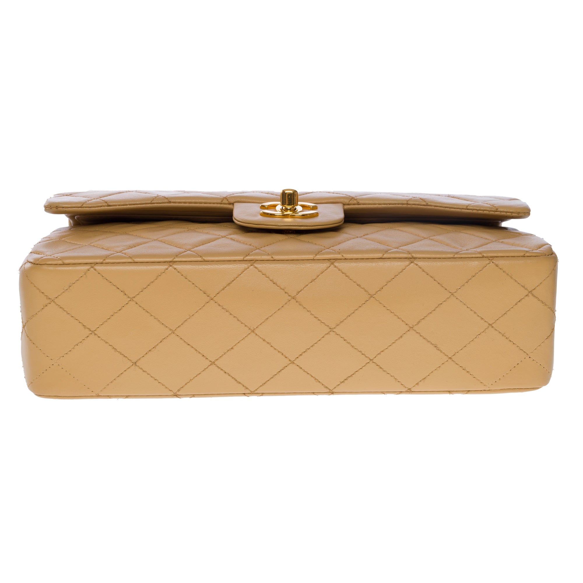 Sac CHANEL Timeless/Classique en Cuir Beige - 103204