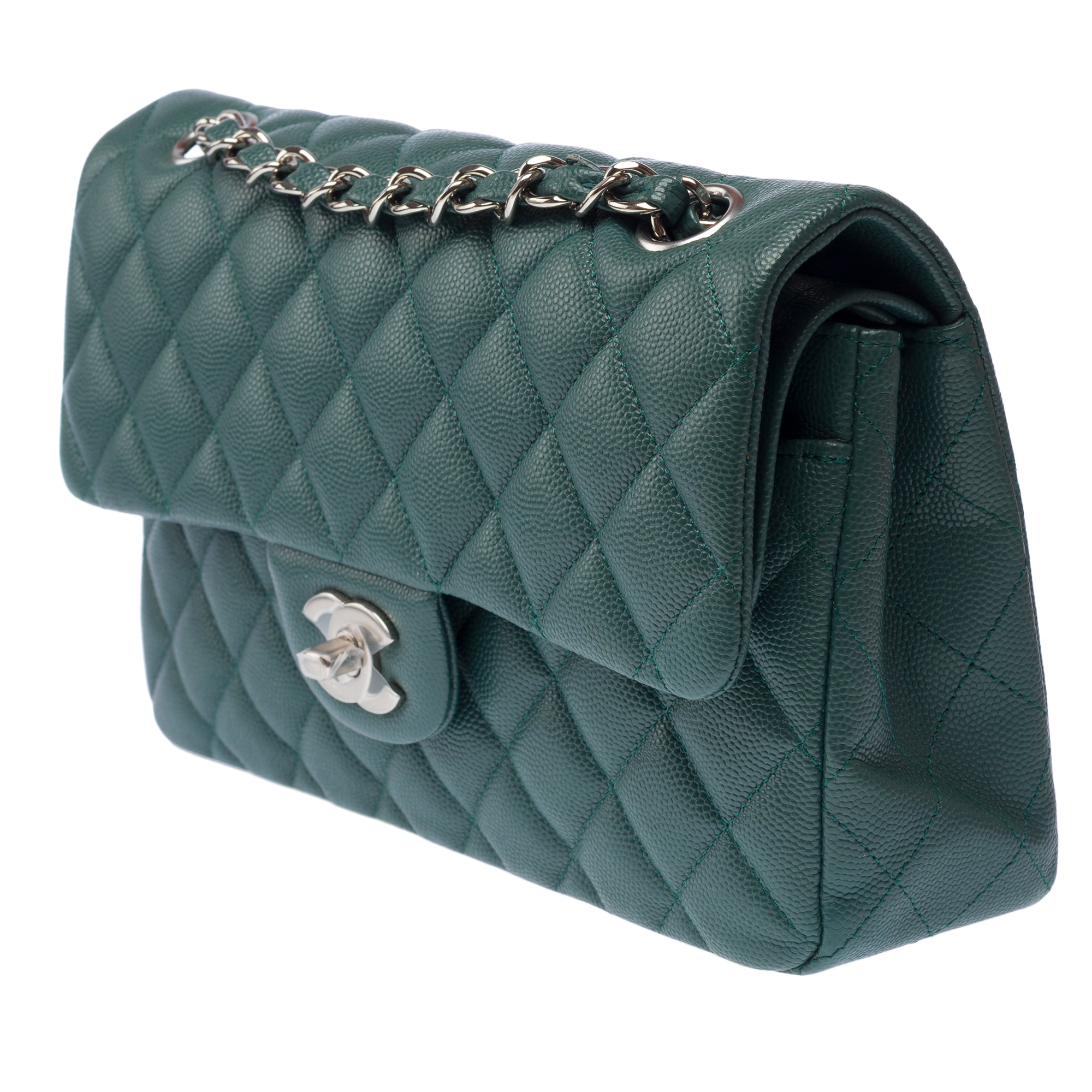 Sac CHANEL Timeless/Classique en Cuir Vert - 103198