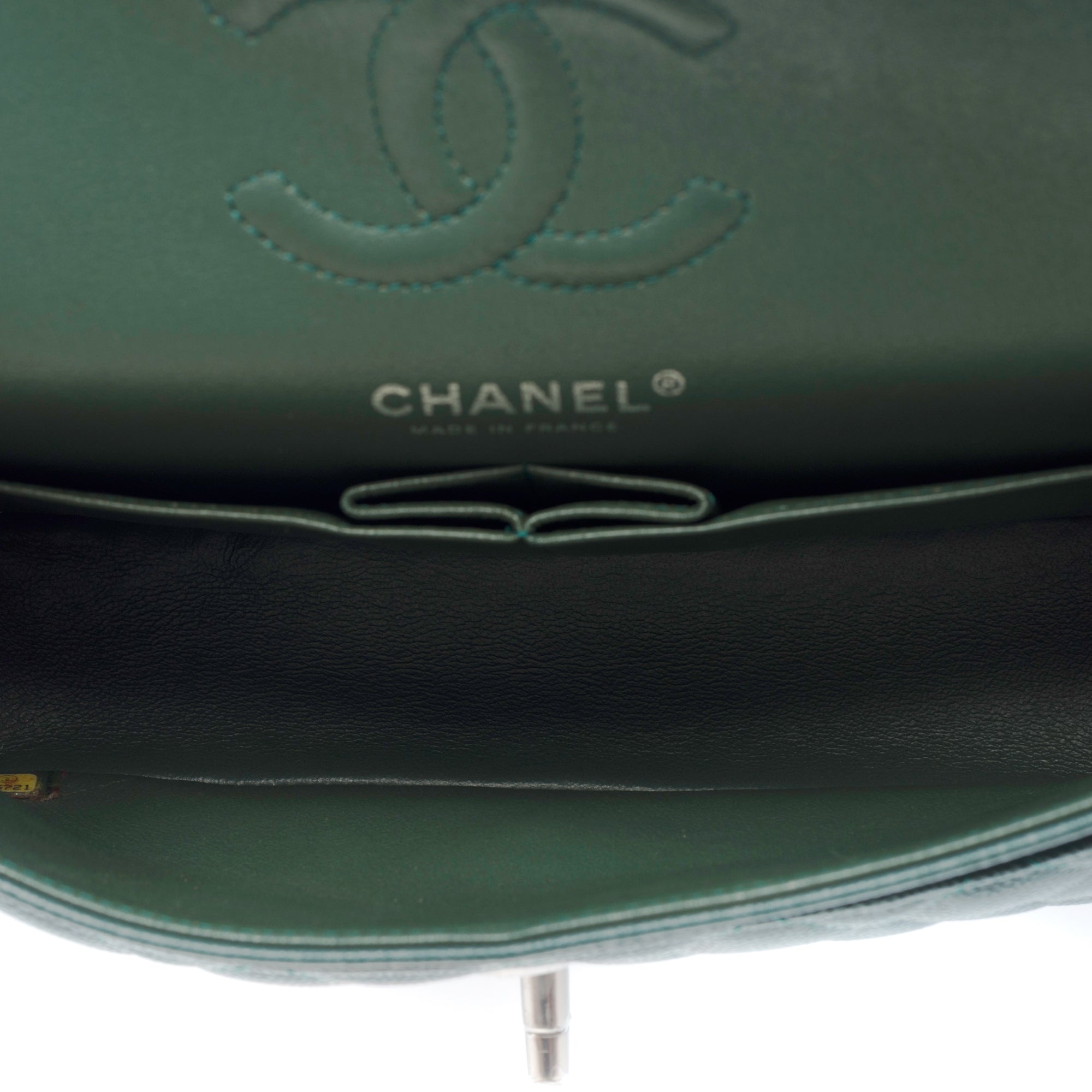 Sac CHANEL Timeless/Classique en Cuir Vert - 103198
