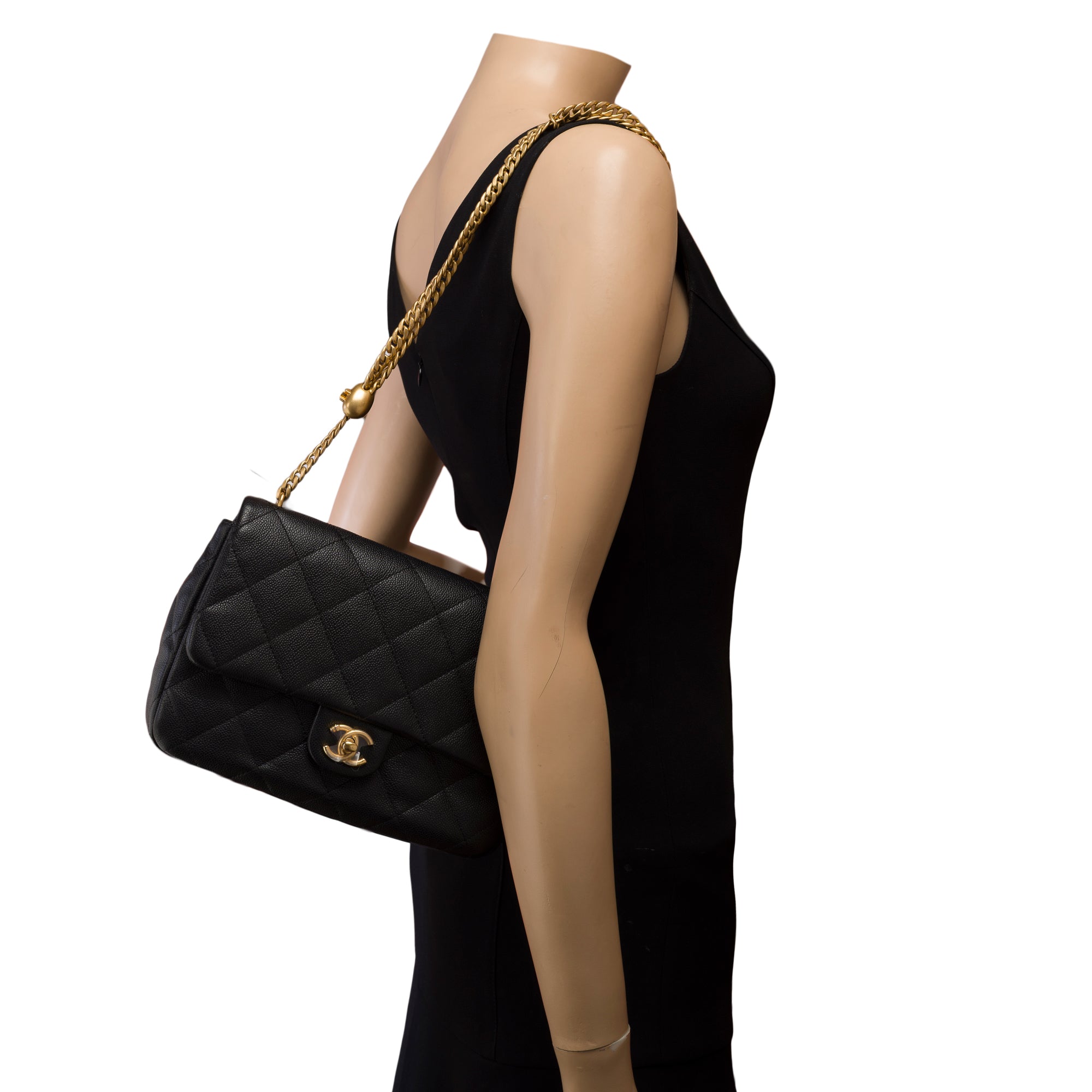 Sac CHANEL Timeless/Classique en Cuir Noir - 103195