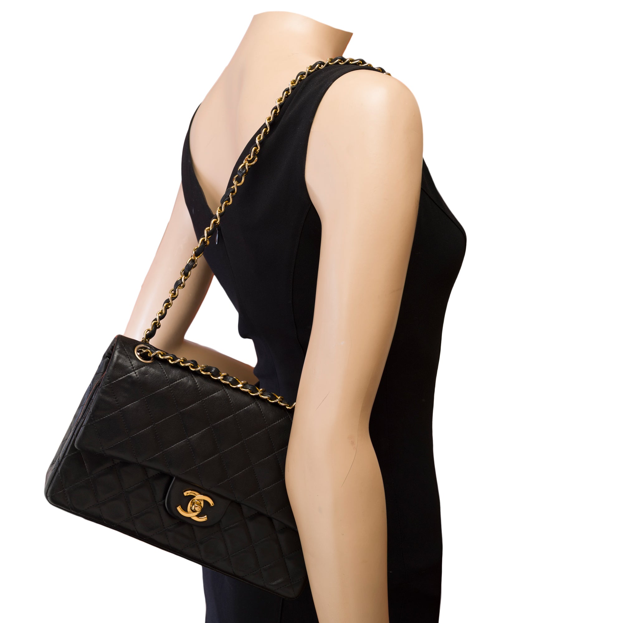 Sac CHANEL Timeless/Classique en Cuir Noir - 103154