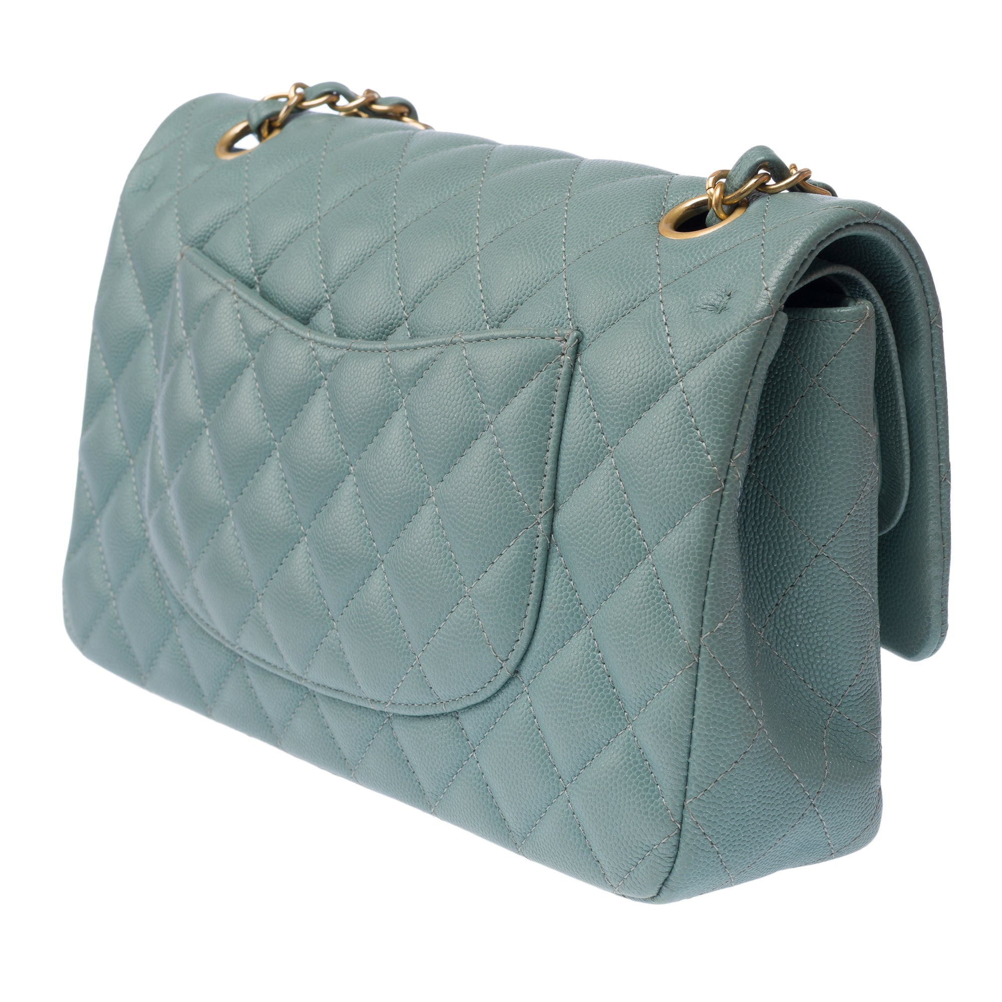 Sac CHANEL Timeless/Classique en Cuir Bleu - 103197