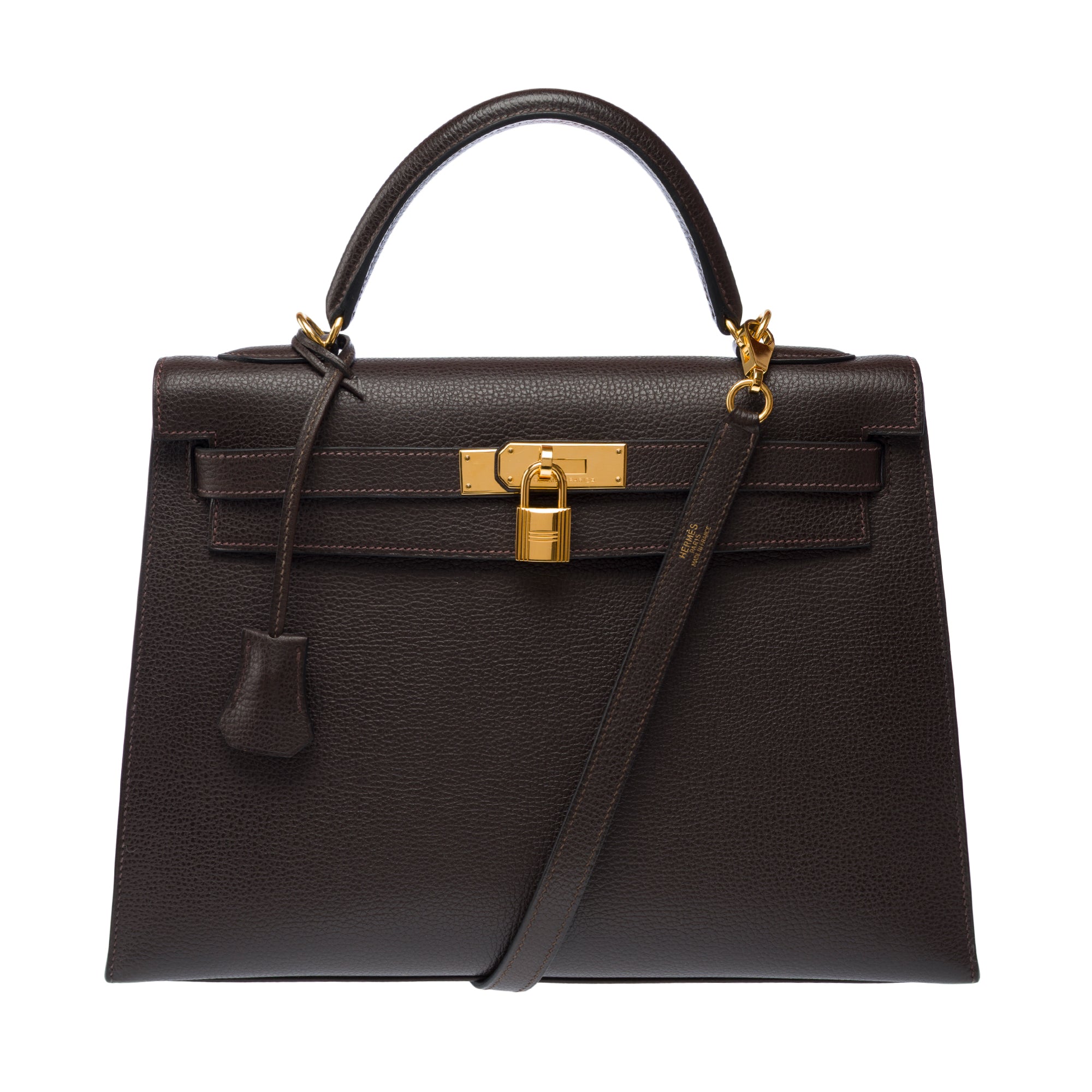 Sac HERMES Kelly 32 en Cuir Marron - 103206