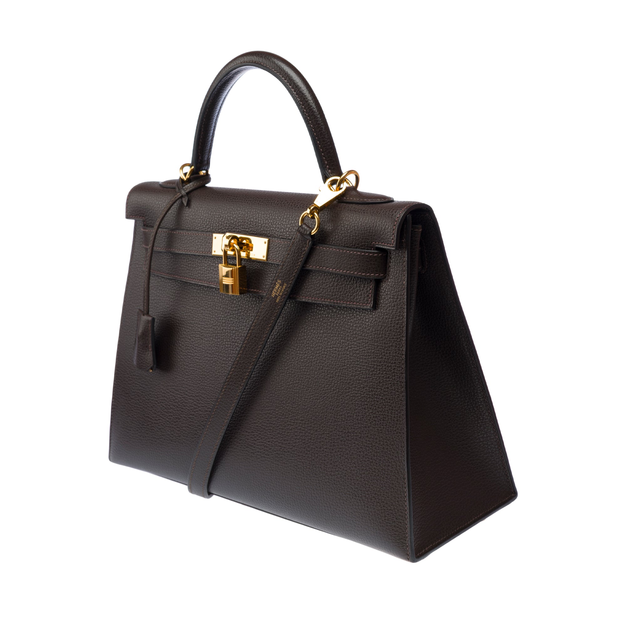Sac HERMES Kelly 32 en Cuir Marron - 103206