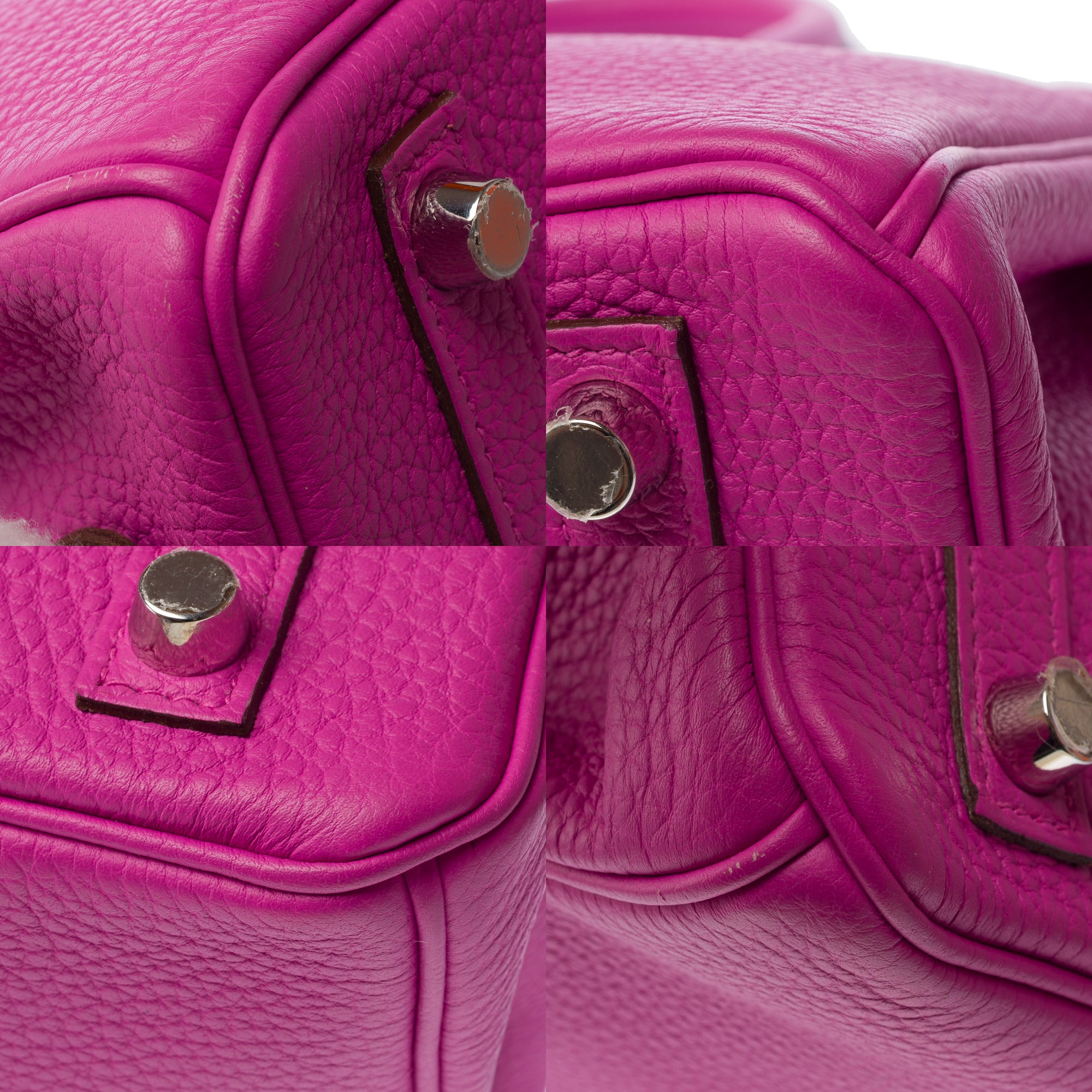 Sac HERMES Birkin 25 en Cuir Rose - 103208