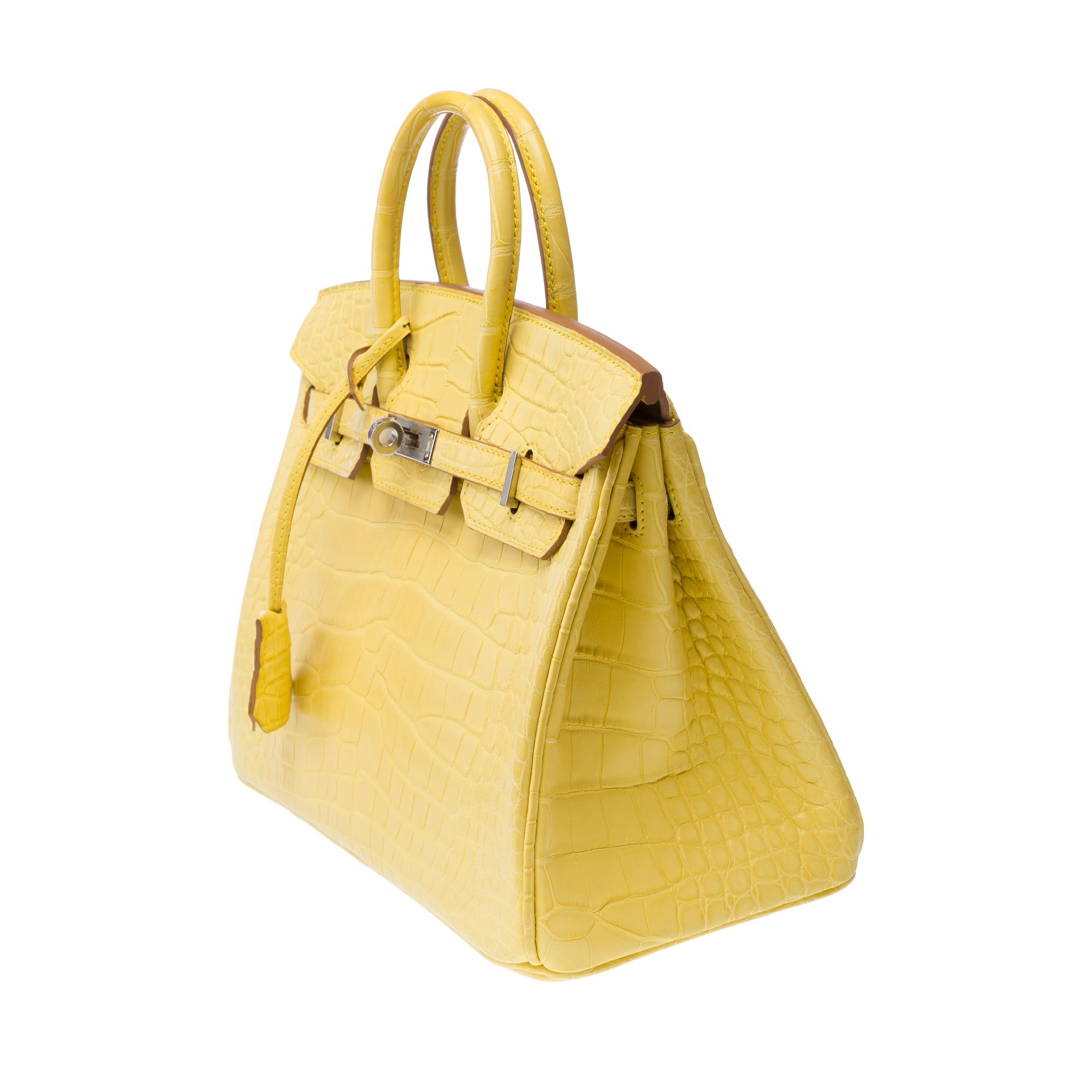 Sac HERMES Birkin 25 en Cuirs exotiques Jaune - 103220
