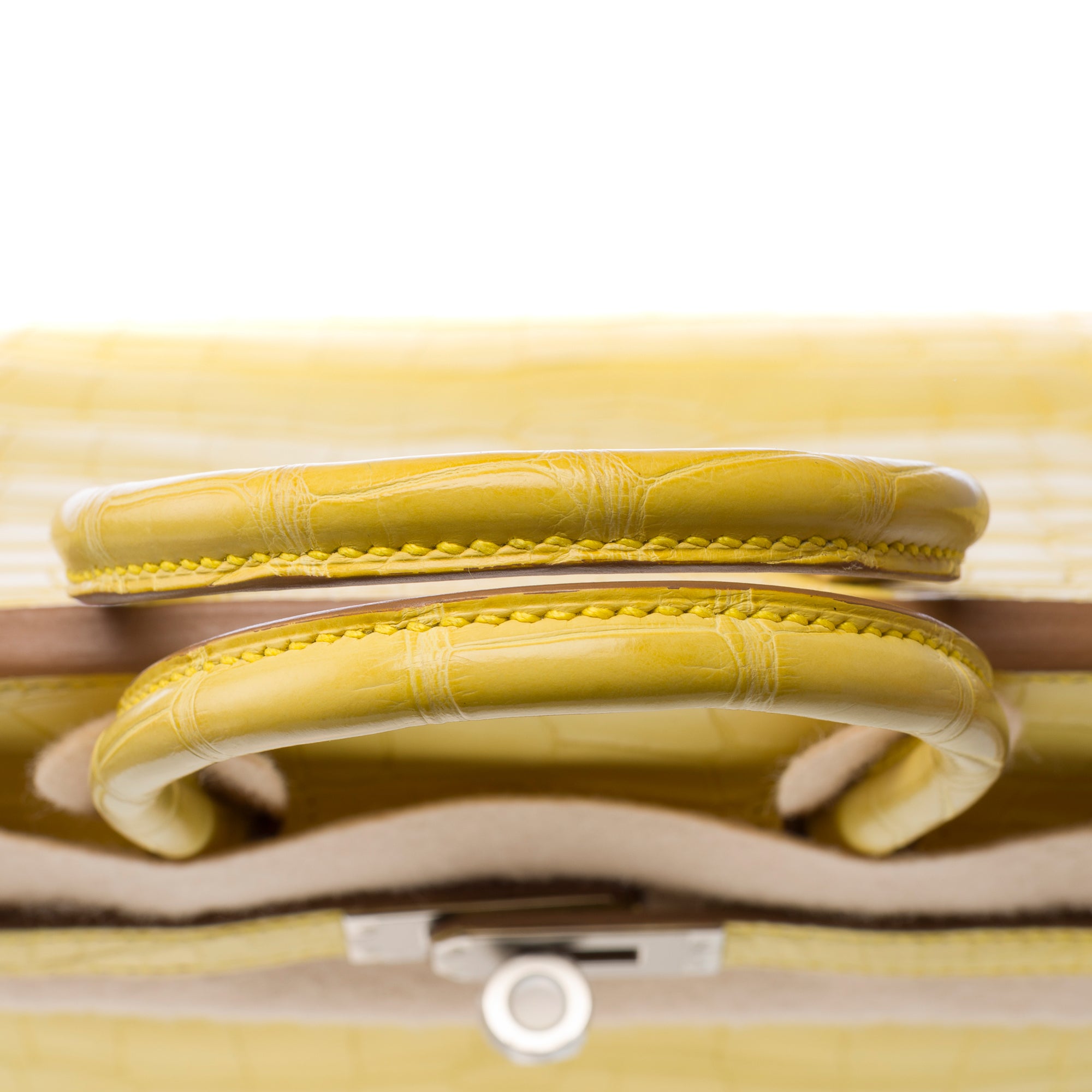 Sac HERMES Birkin 25 en Cuirs exotiques Jaune - 103220