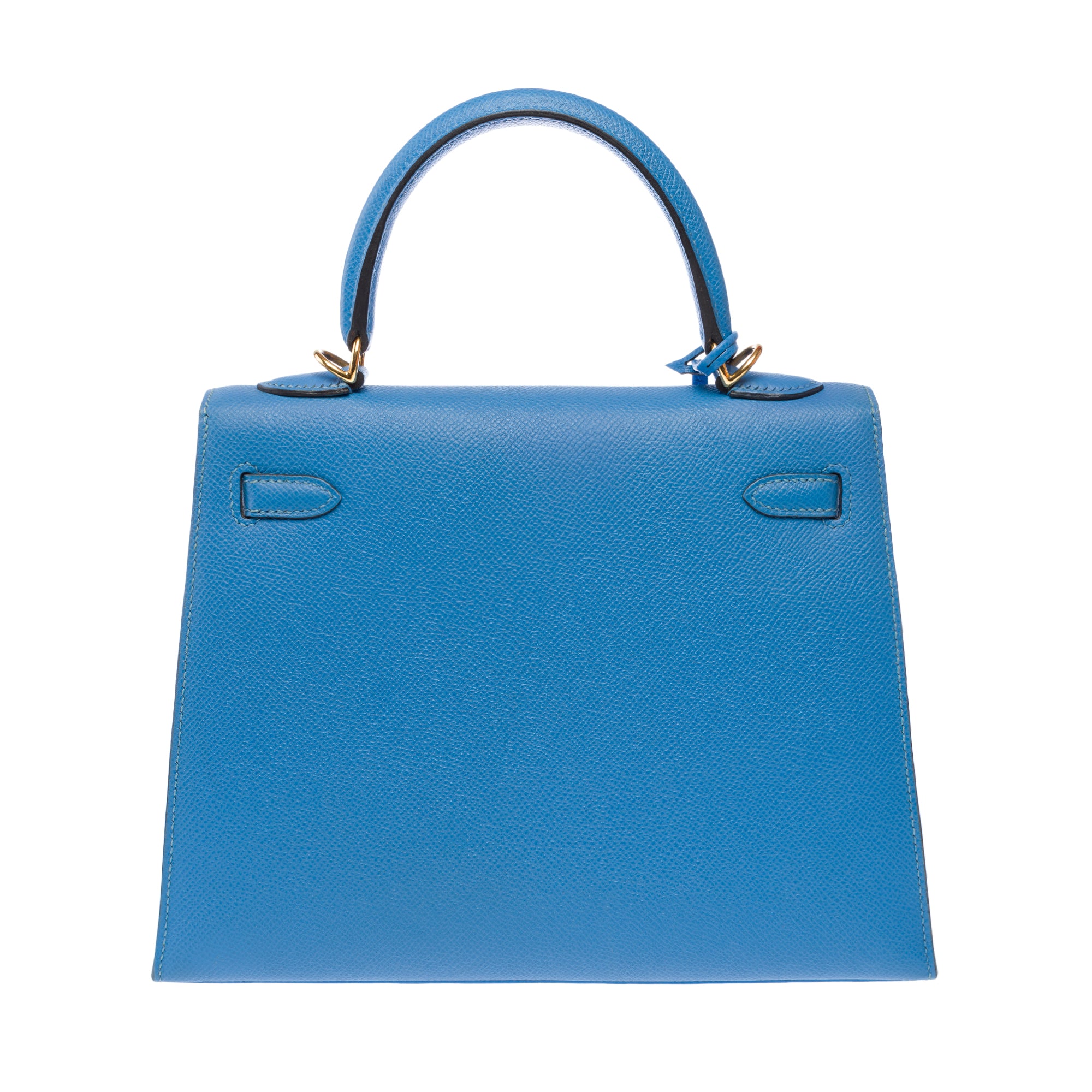Sac HERMES Kelly 25 en Cuir Bleu - 103213