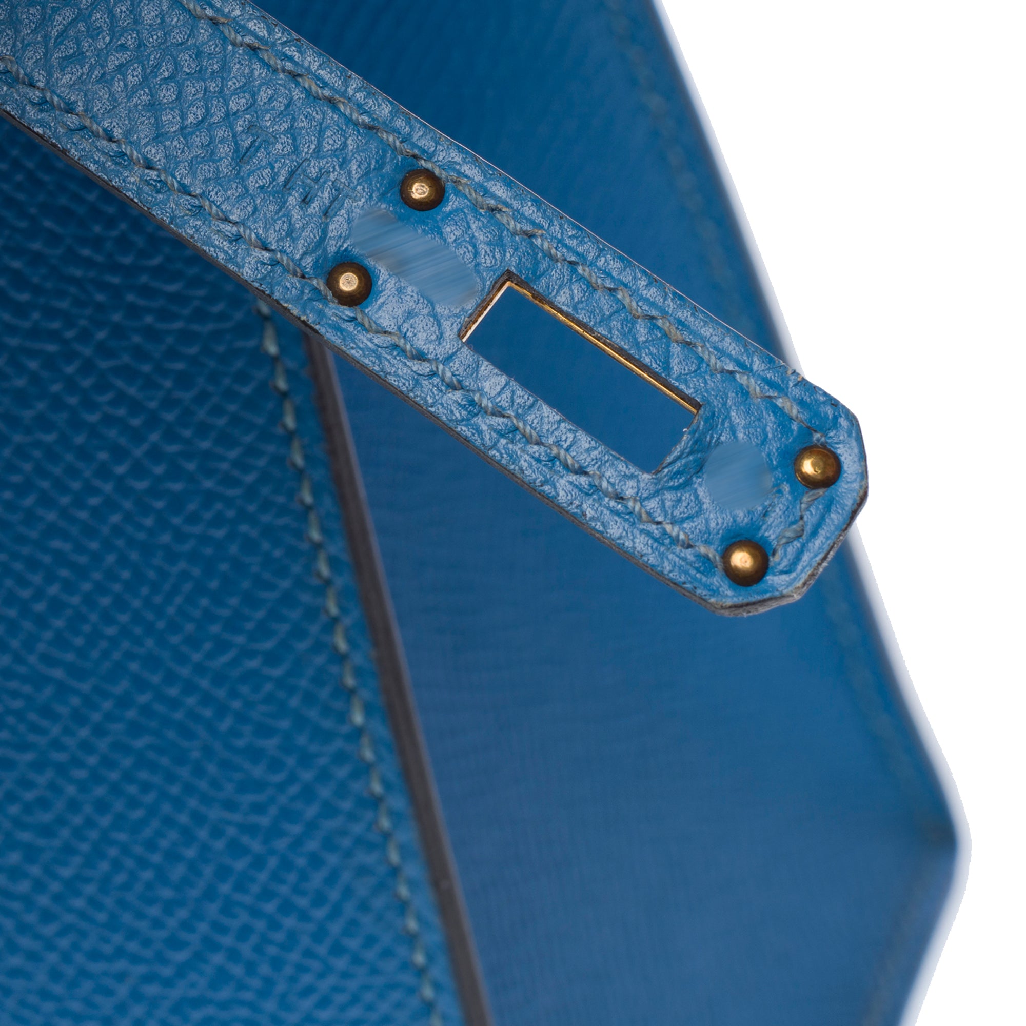 Sac HERMES Kelly 25 en Cuir Bleu - 103213