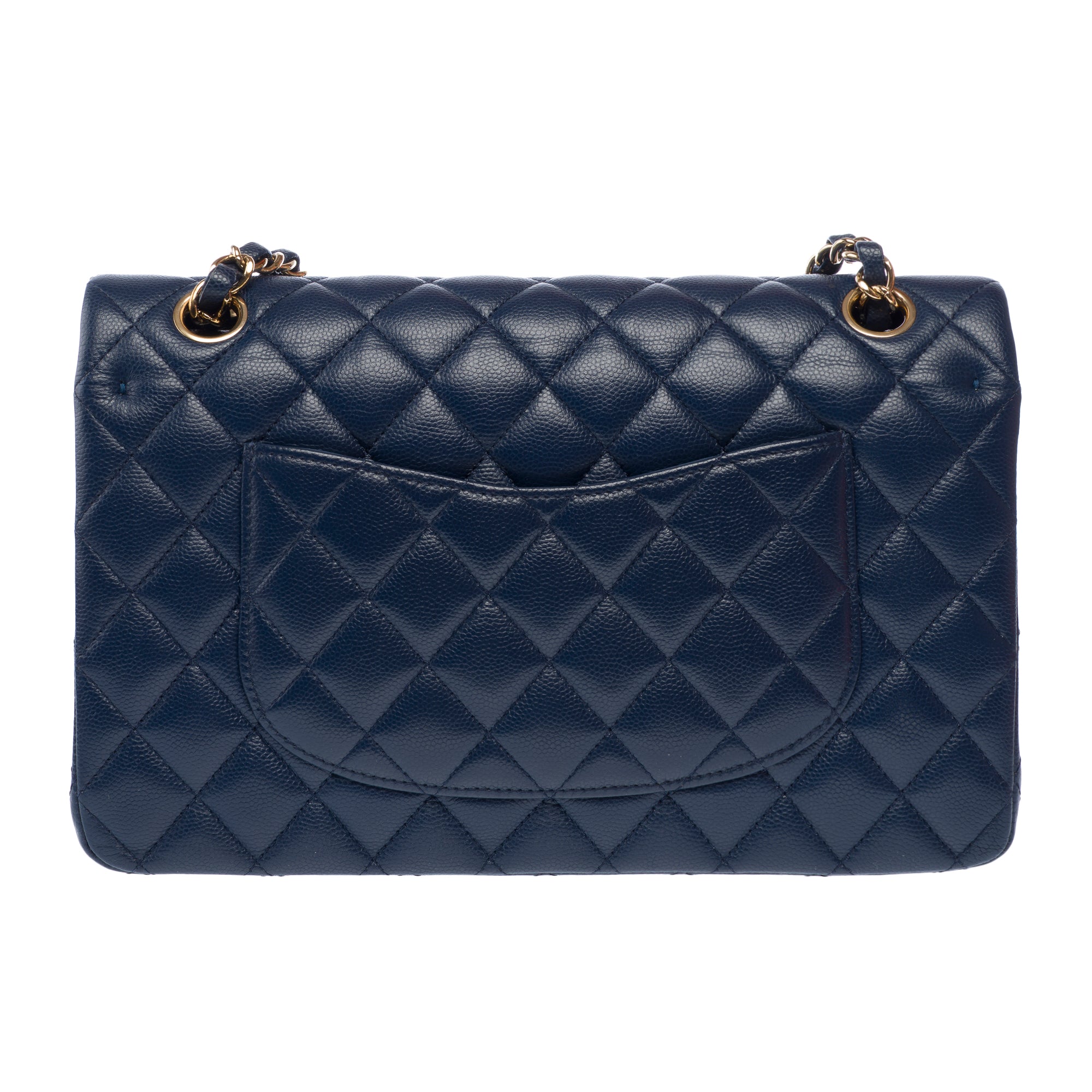 Sac CHANEL Timeless/Classique en Cuir Bleu Marine - 103210
