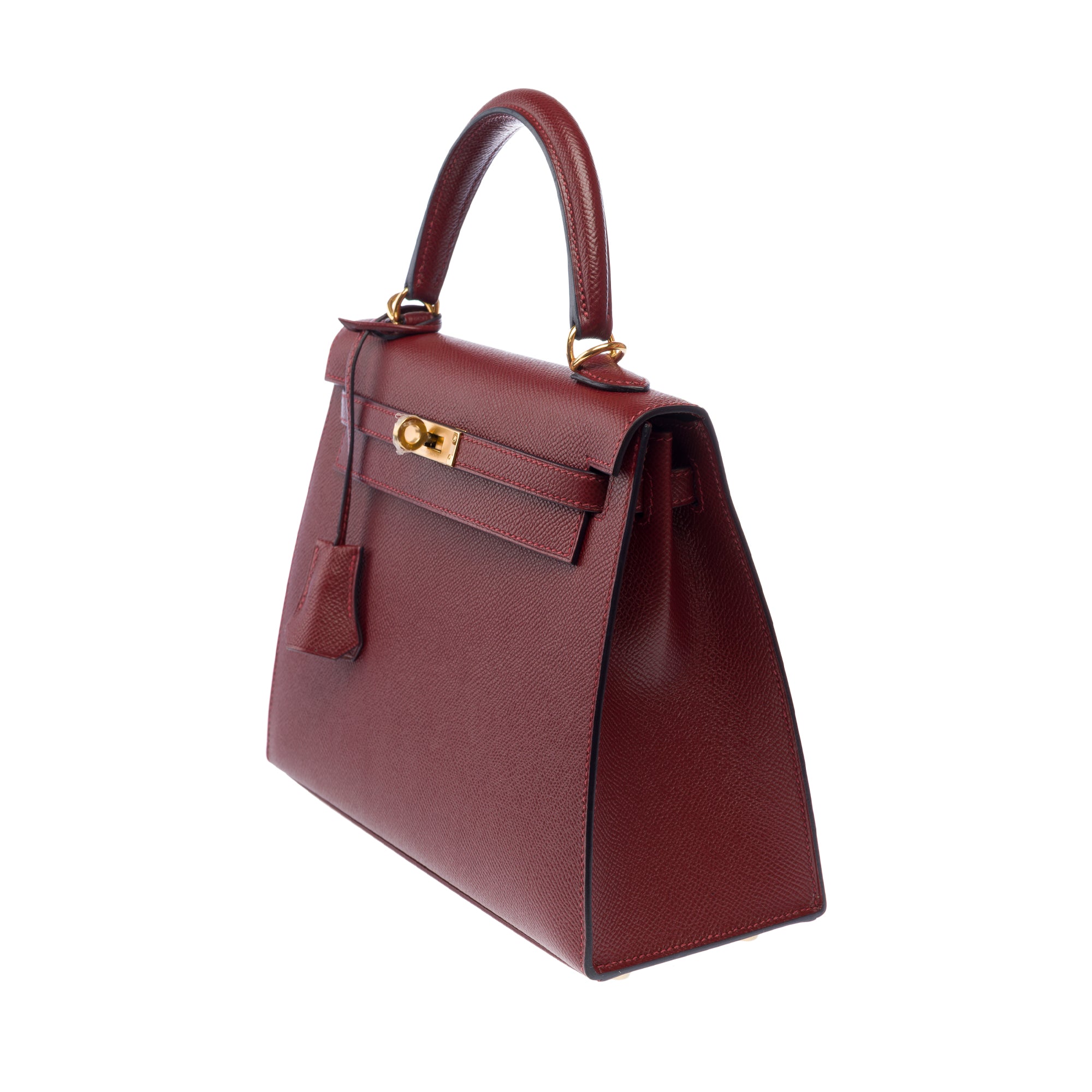 Sac HERMES Kelly 25 en Cuir Rouge - 103215