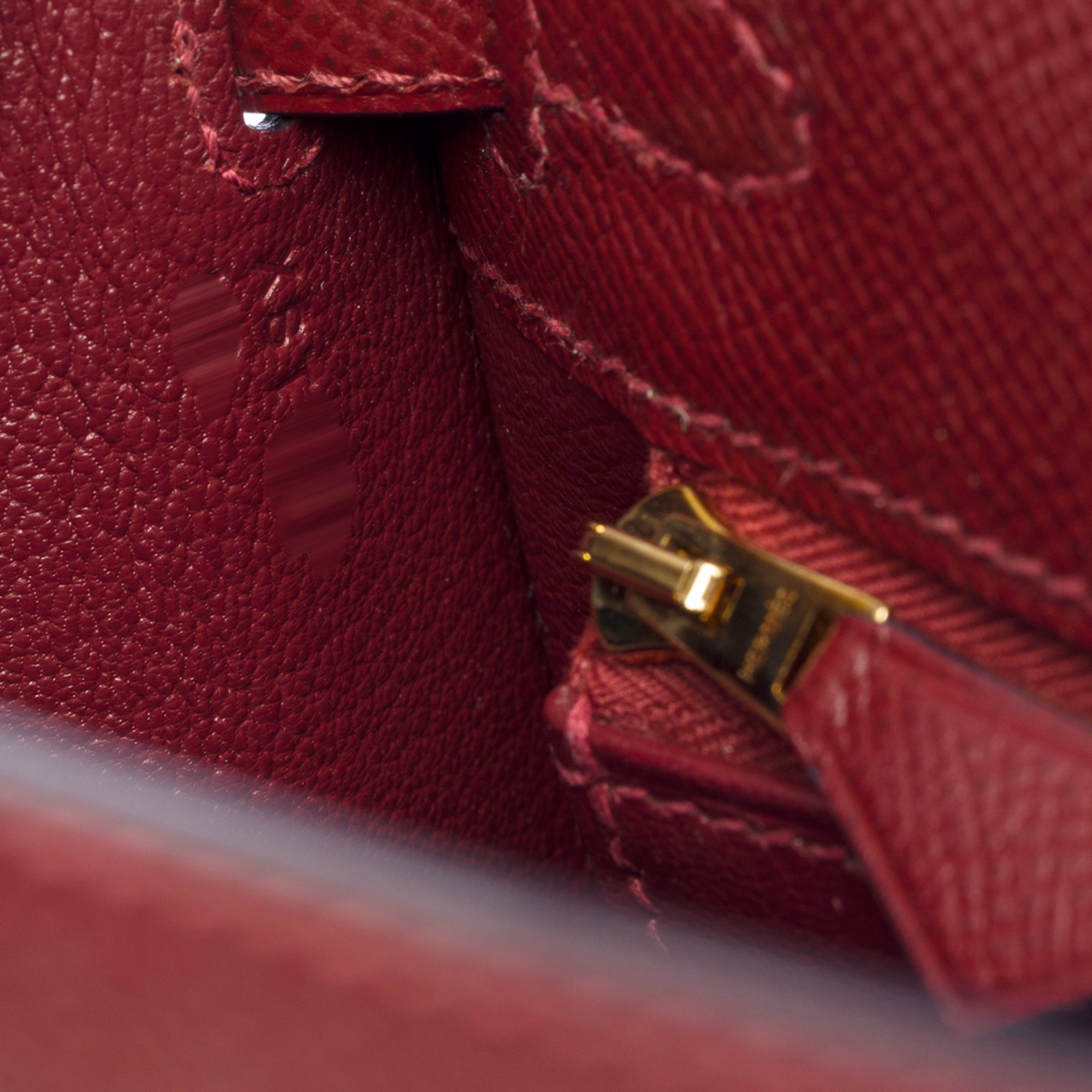 Sac HERMES Kelly 25 en Cuir Rouge - 103215