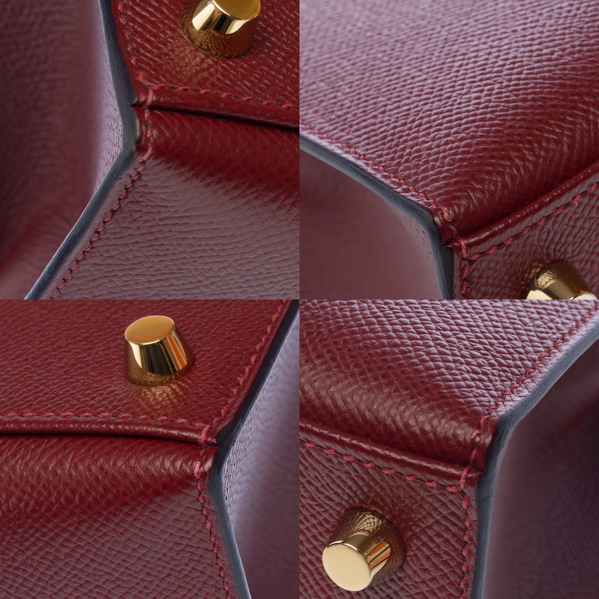 Sac HERMES Kelly 25 en Cuir Rouge - 103215