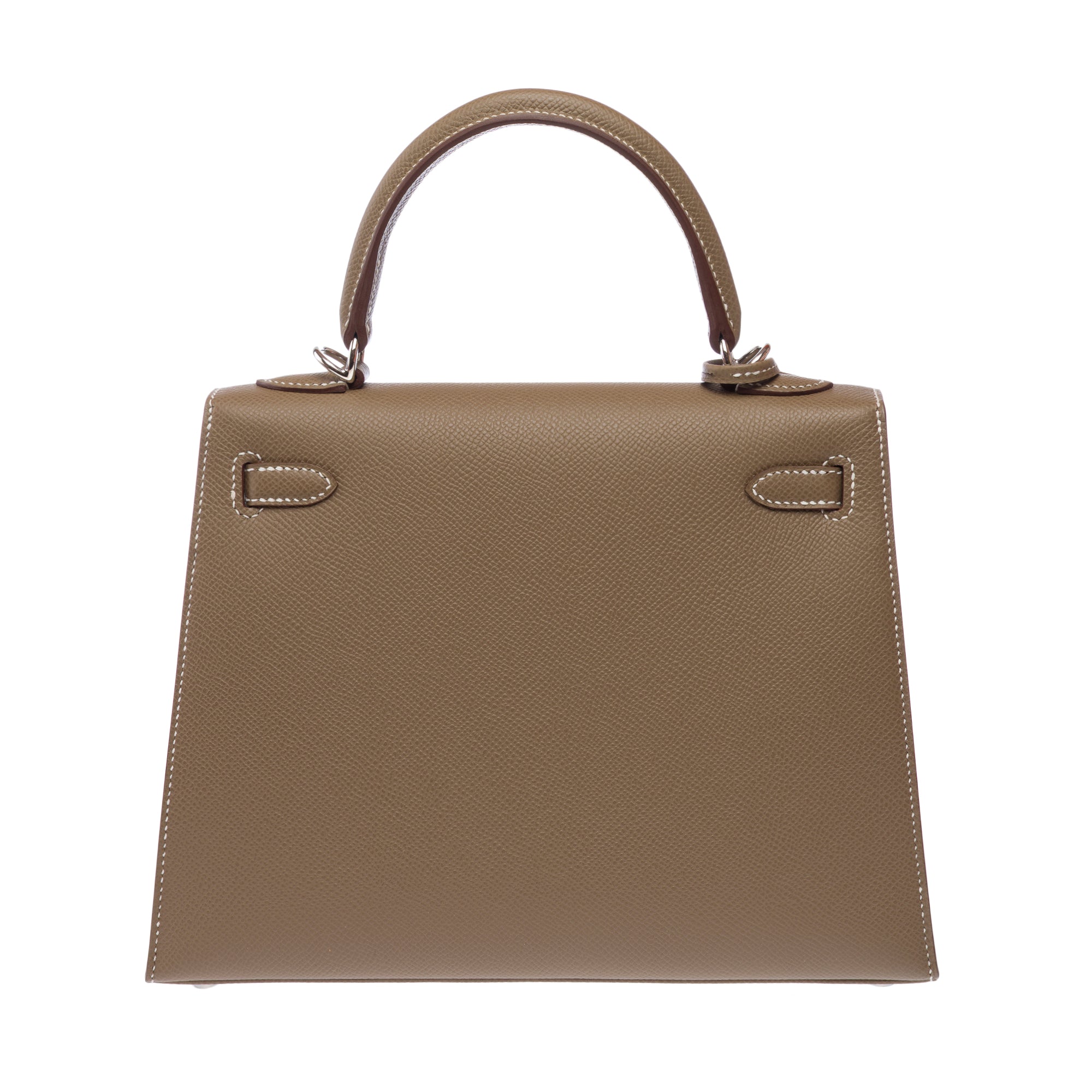 Sac HERMES Kelly 25 en Cuir Étoupe - 103212