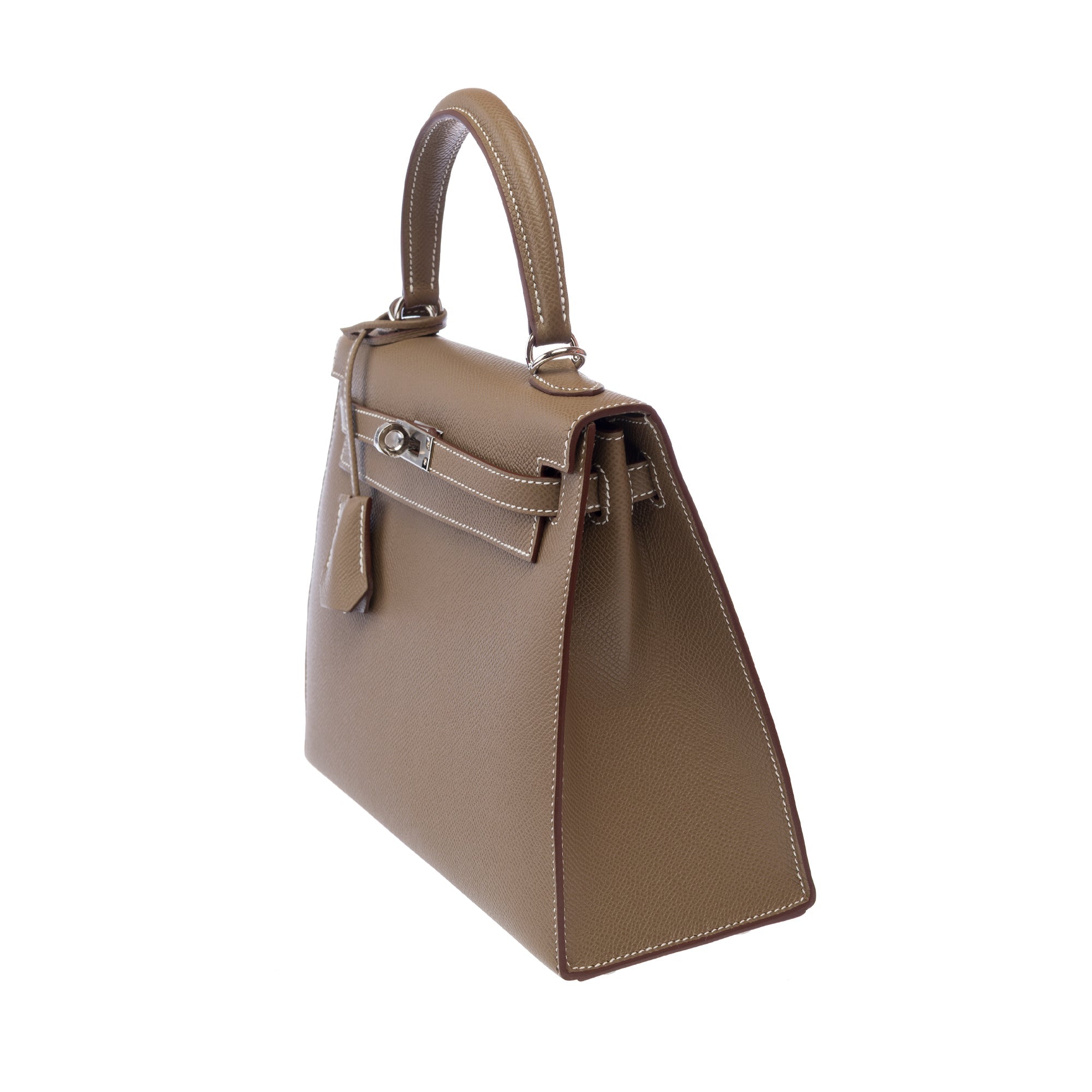 Sac HERMES Kelly 25 en Cuir Étoupe - 103212