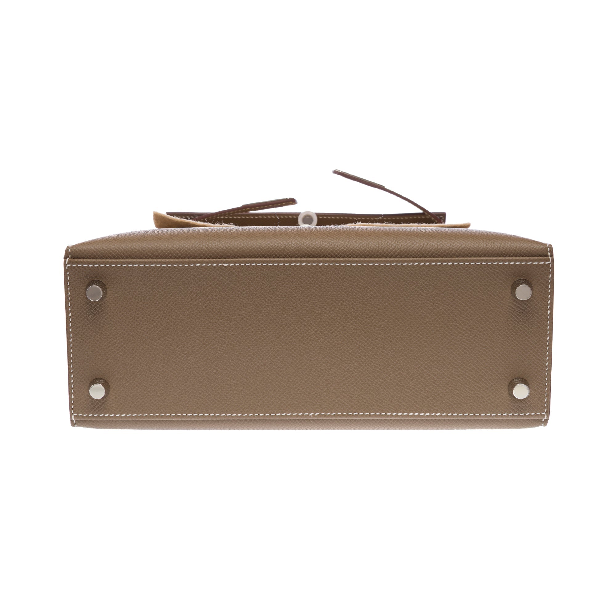Sac HERMES Kelly 25 en Cuir Étoupe - 103212