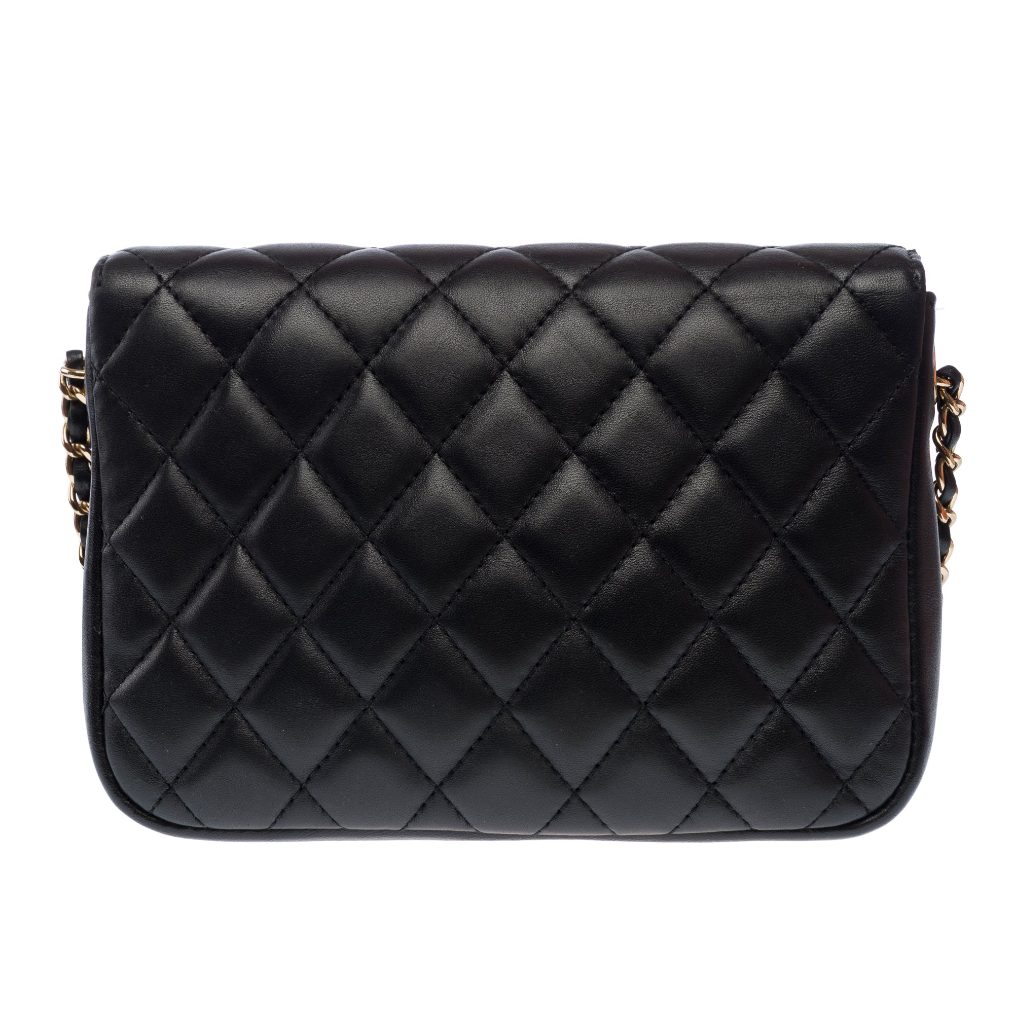 Sac CHANEL Side Pack en Cuir Noir - 103216