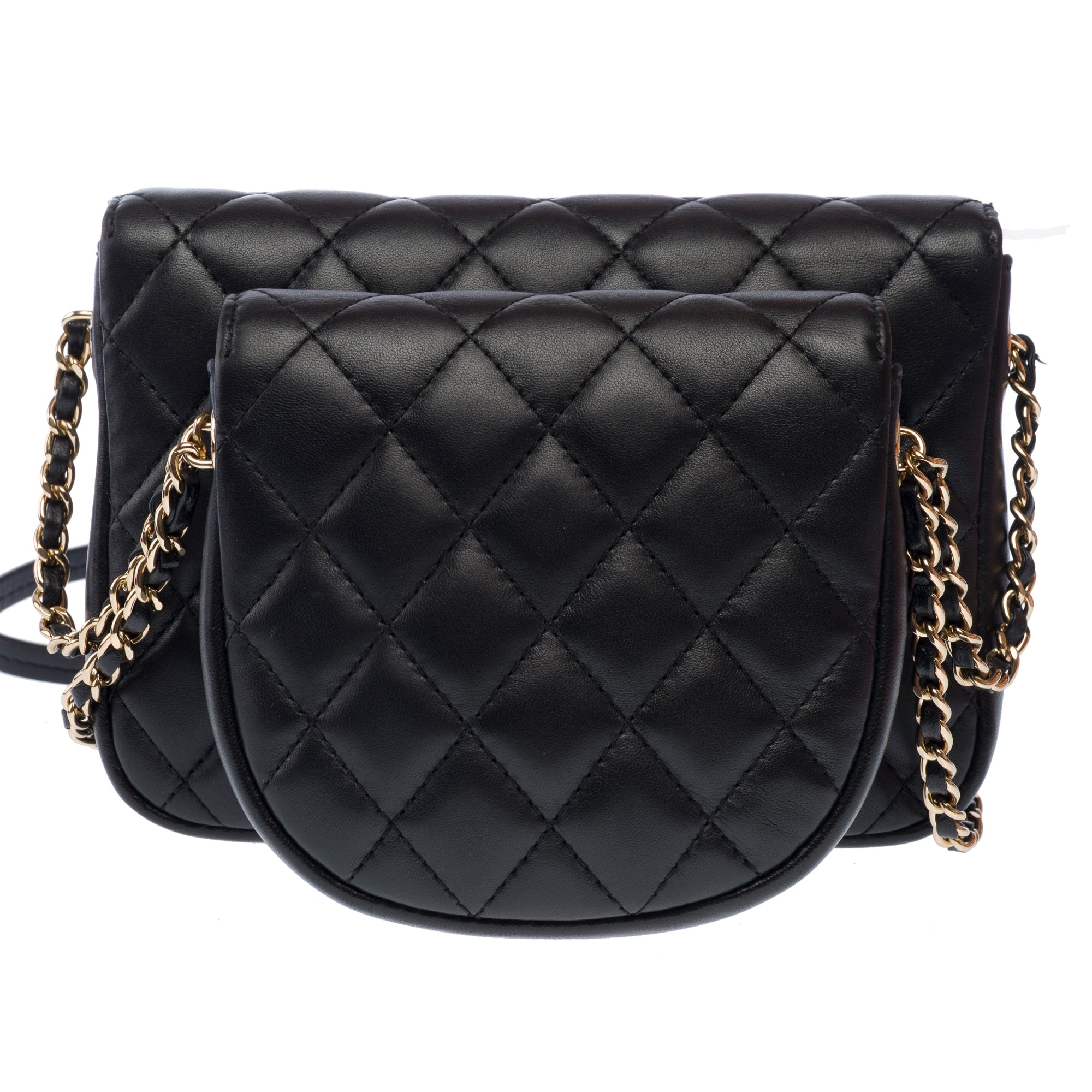 Sac CHANEL Side Pack en Cuir Noir - 103216