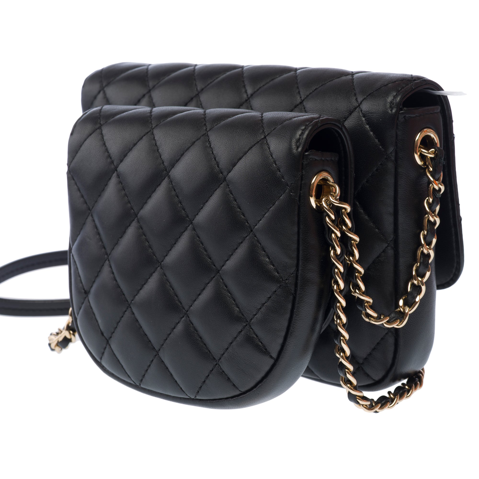 Sac CHANEL Side Pack en Cuir Noir - 103216