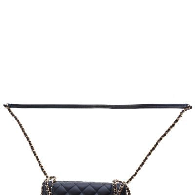 Sac CHANEL Side Pack en Cuir Noir - 103216