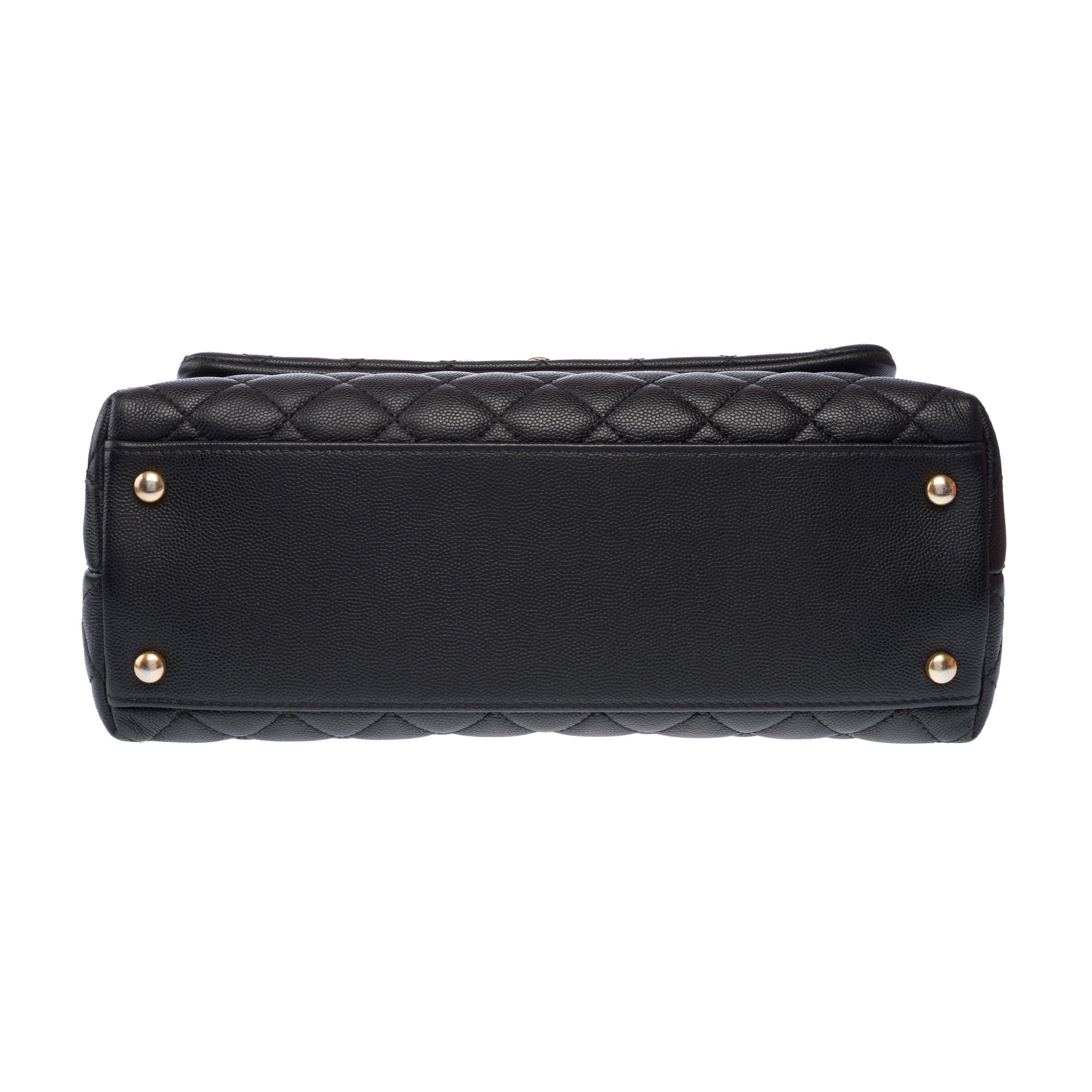 Sac CHANEL Coco Handle en Cuir Noir - 103193