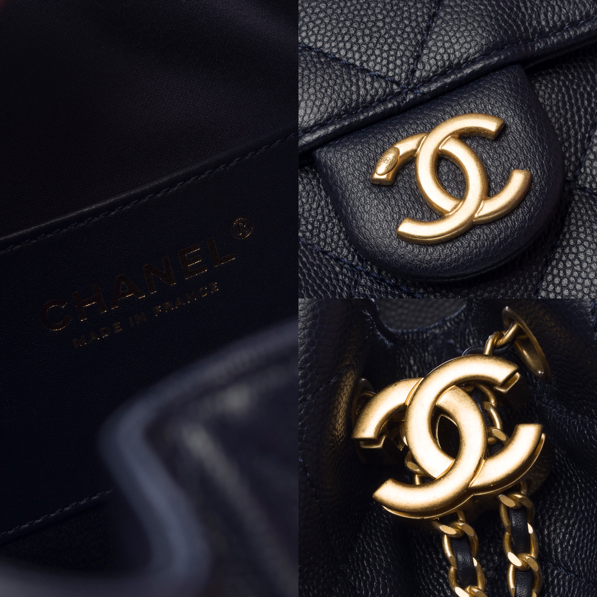 Sac CHANEL en Cuir Bleu Marine - 103211