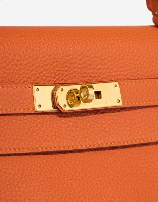Sac HERMES Kelly 32 en Cuir Orange - 103223
