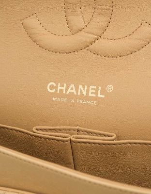 Sac CHANEL Timeless/Classique en Cuir Beige - 103224