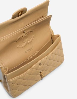 Sac CHANEL Timeless/Classique en Cuir Beige - 103224