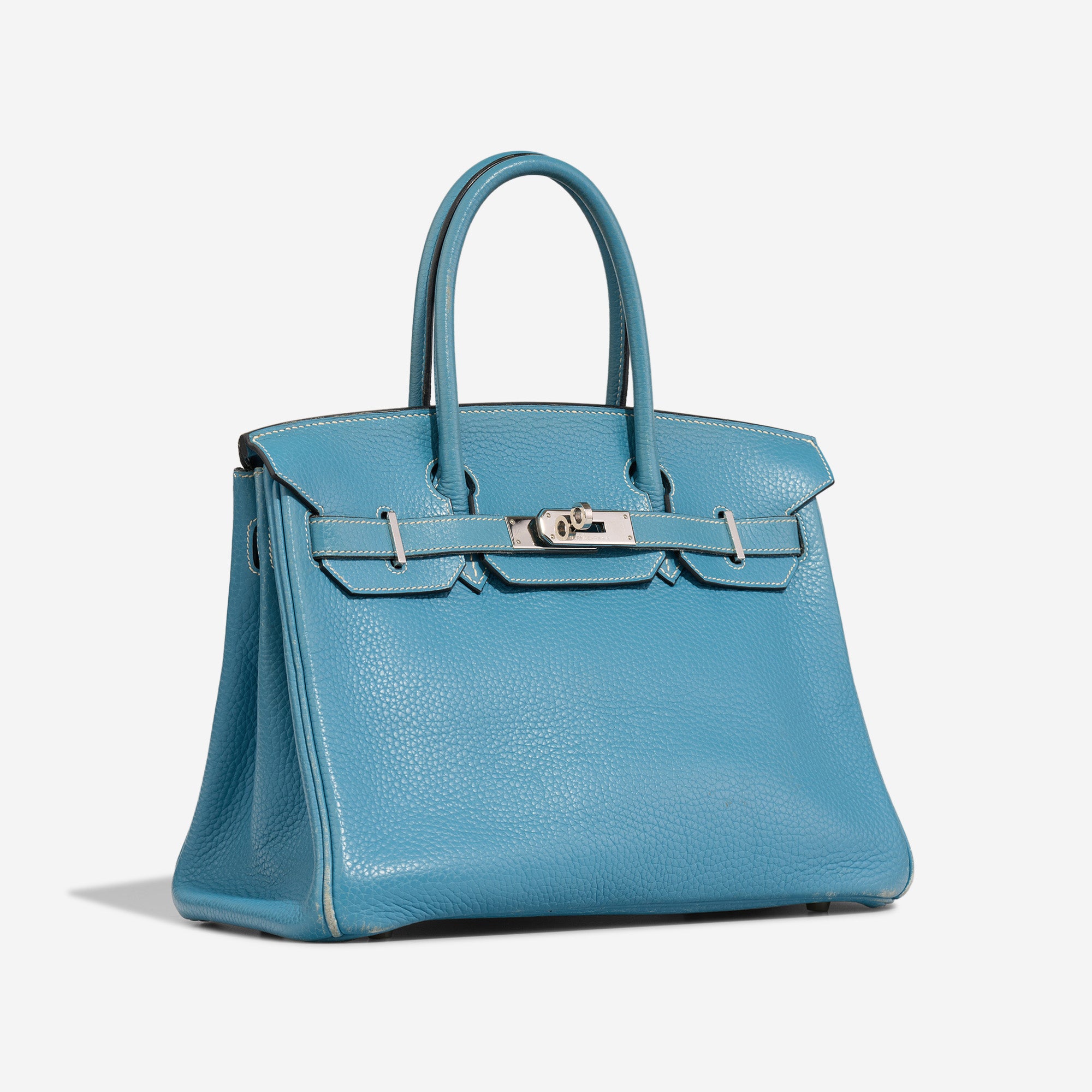 Sac HERMES Birkin 30 en Cuir Bleu - 103225