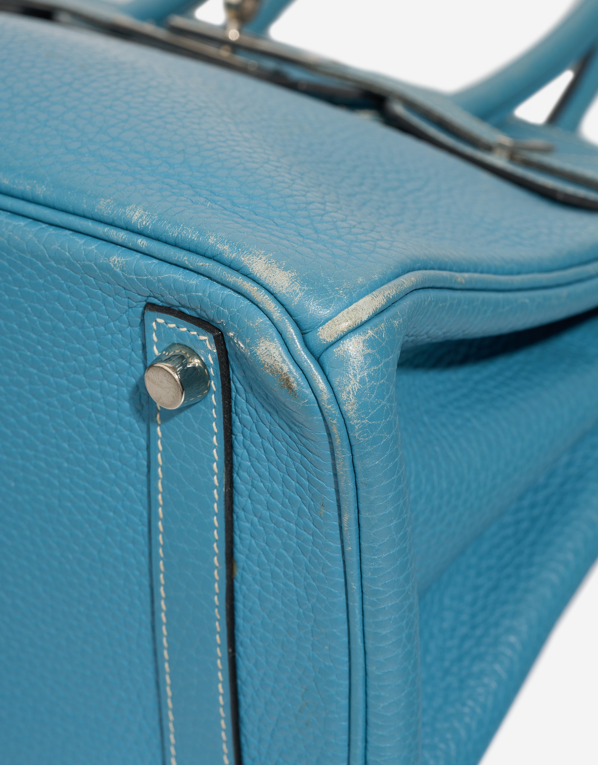 Sac HERMES Birkin 30 en Cuir Bleu - 103225