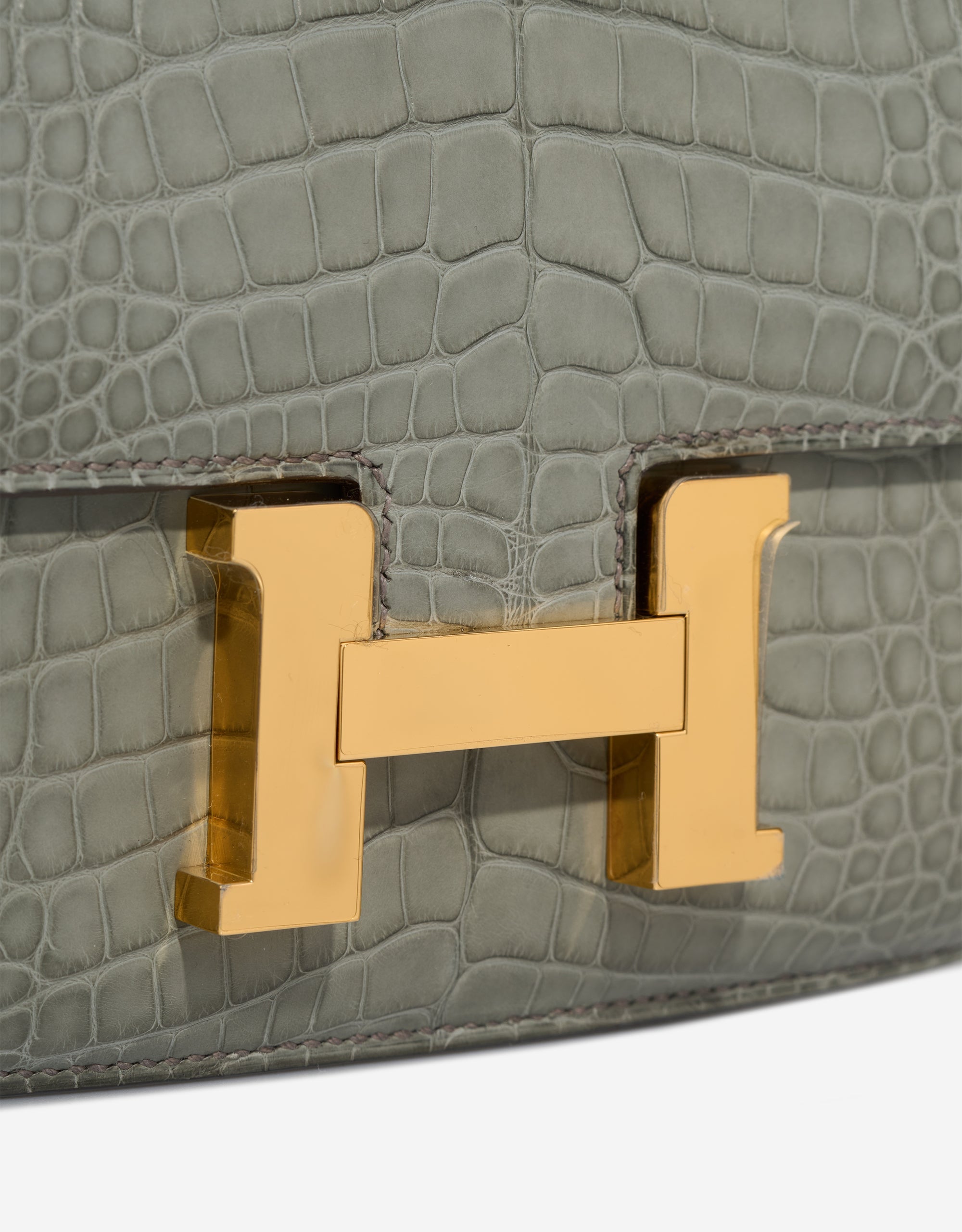 Sac HERMES Constance en Cuirs exotiques Gris - 103228
