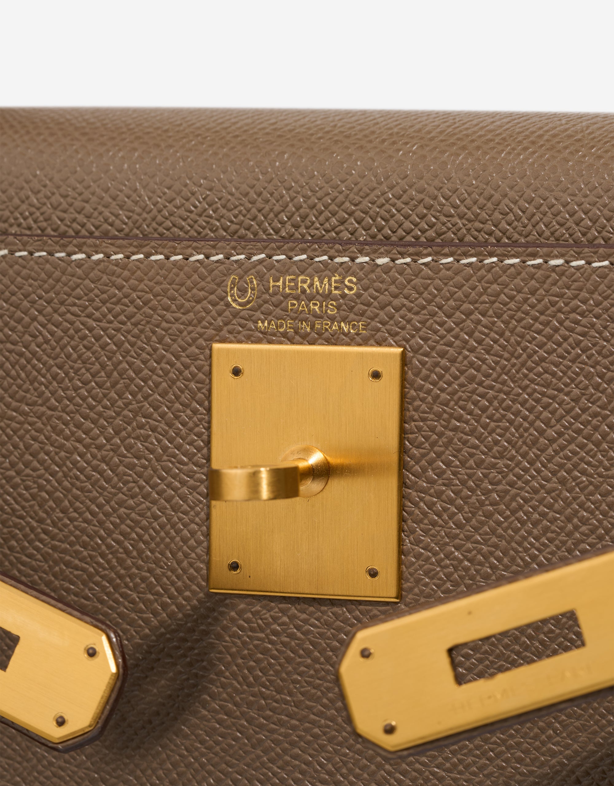 Sac HERMES Kelly 28 en Cuir Étoupe - 103229
