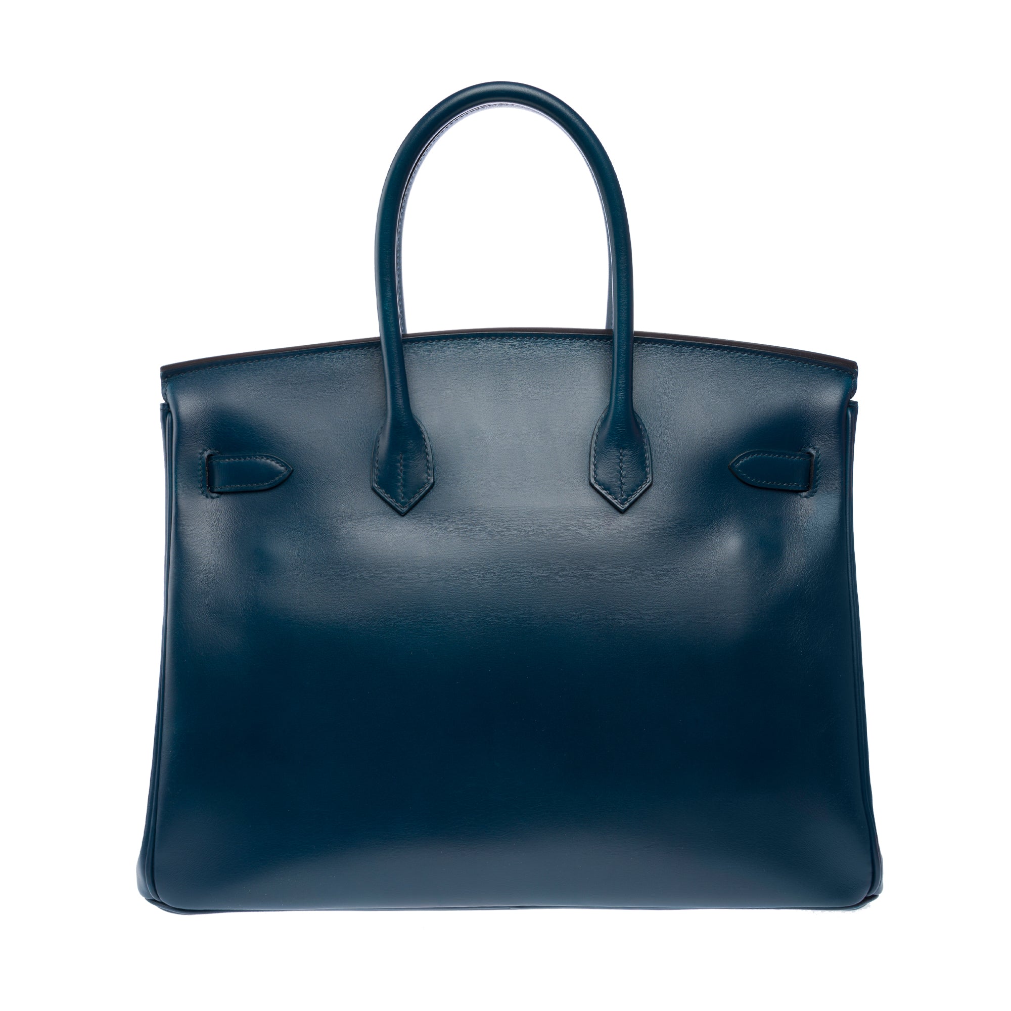 Sac HERMES Birkin 35 en Cuir Bleu - 103221