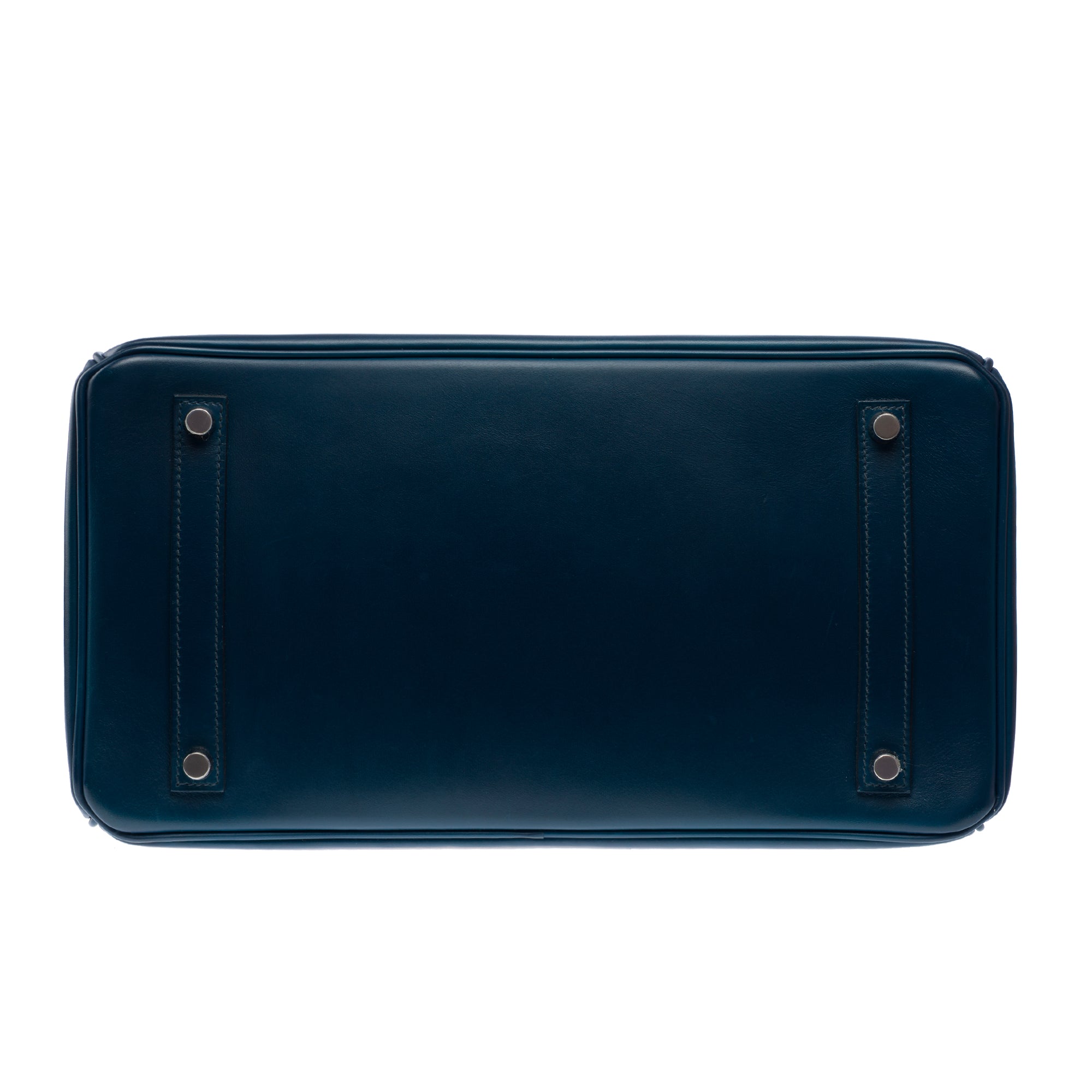 Sac HERMES Birkin 35 en Cuir Bleu - 103221