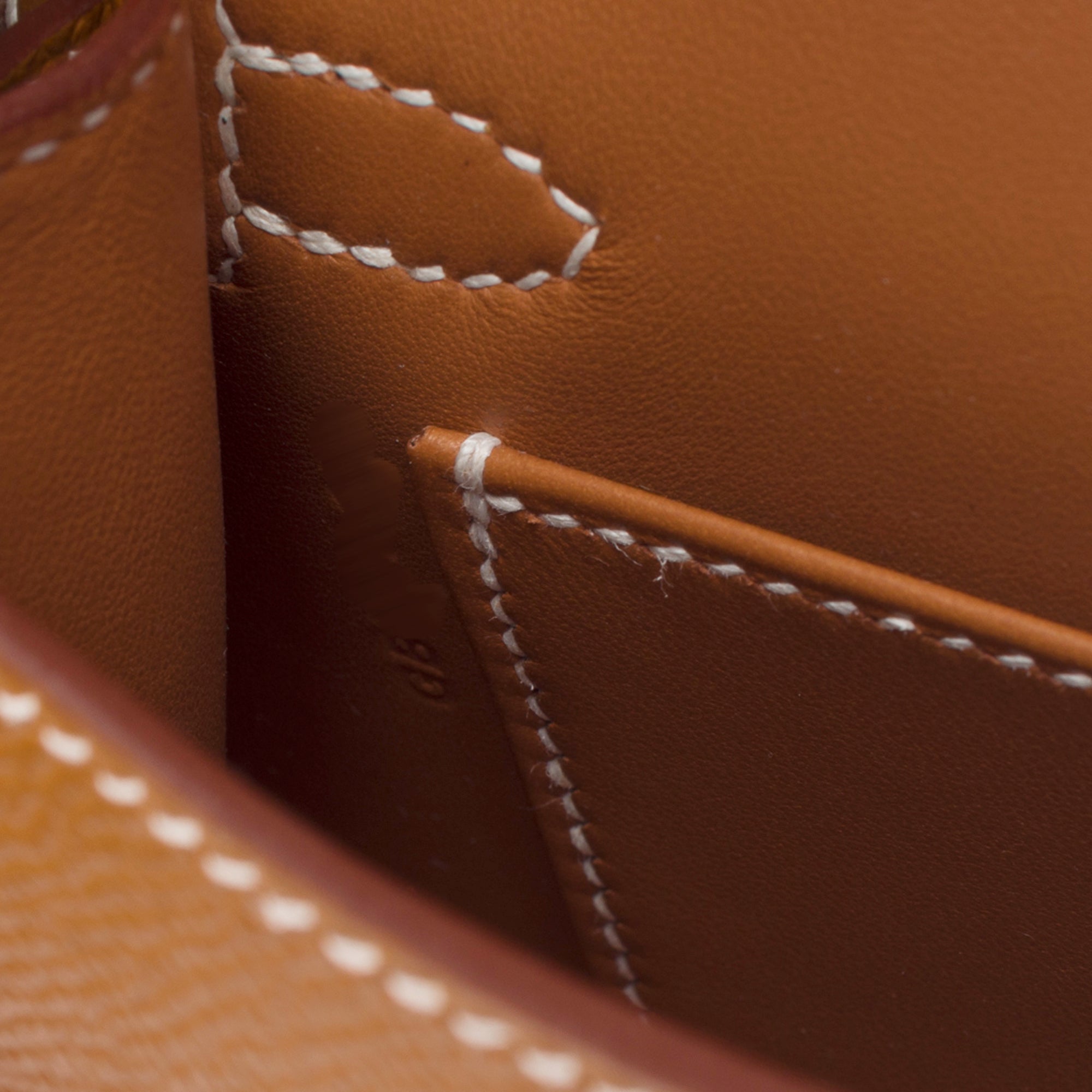 Sac HERMES Kelly Mini en Cuir Doré - 103261