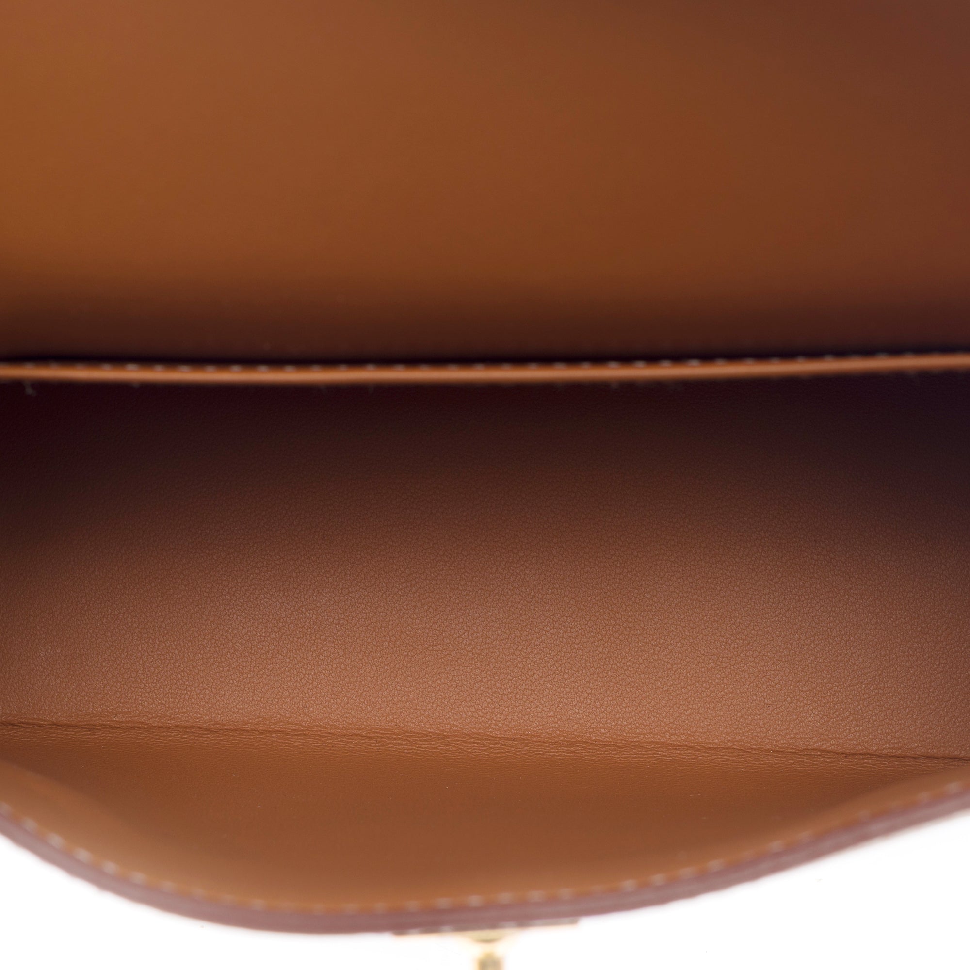 Sac HERMES Kelly Mini en Cuir Doré - 103261