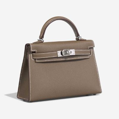 Sac HERMES Kelly Mini en Cuir Étoupe - 103227