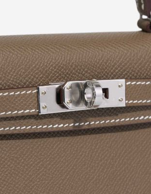 Sac HERMES Kelly Mini en Cuir Étoupe - 103227