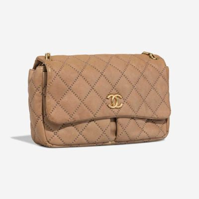 Sac CHANEL Timeless/Classique en Cuir Beige - 103232