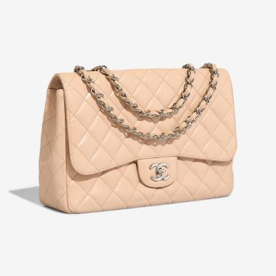 Sac CHANEL Timeless/Classique en Cuir Beige - 103234